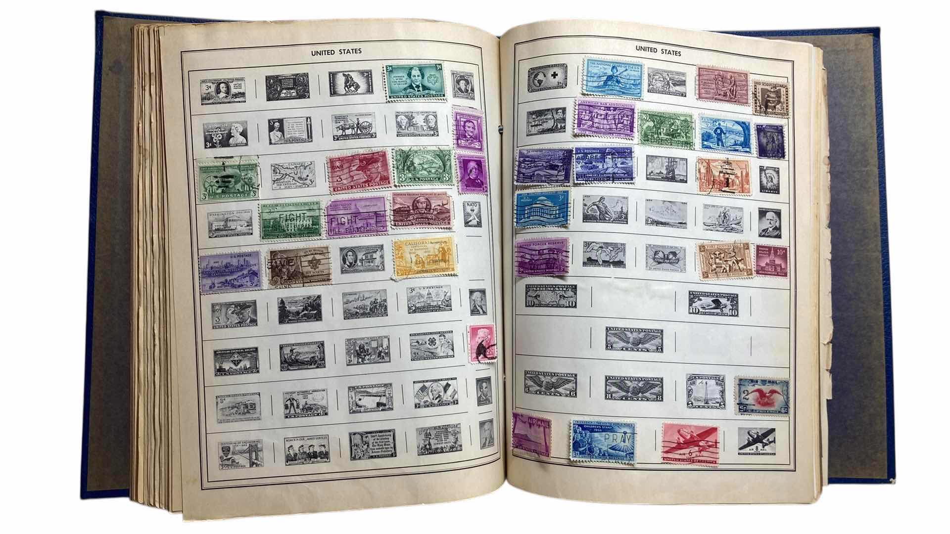 Photo 1 of THE AMBASSADOR ALBUM POSTAGE STAMPS OF THE WORLD BOOKLET PRINTED 1957 COPYRIGHT 1954 W STAMPS FROM AROUND THE WORLD