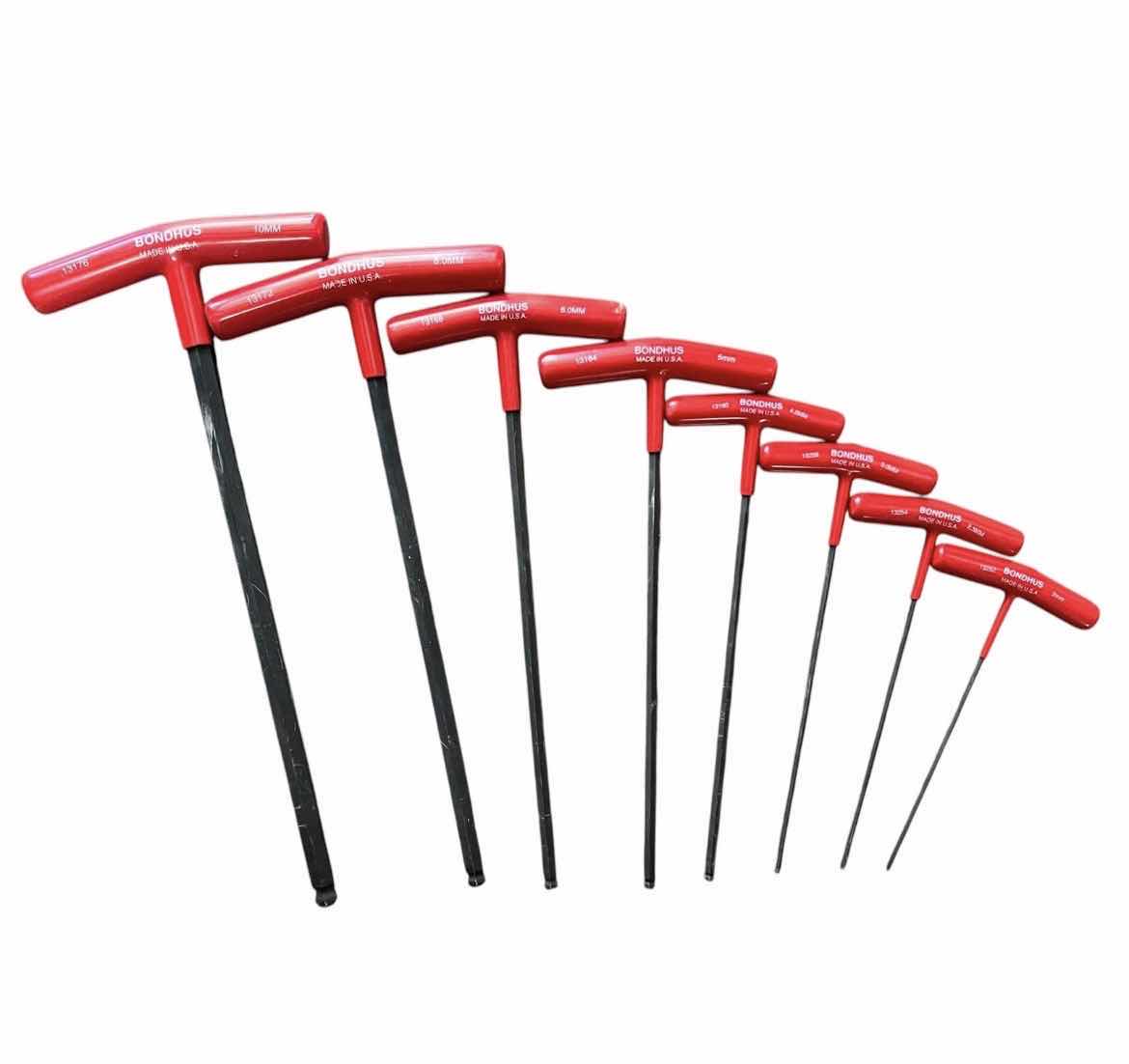 Photo 1 of BONDHUS METRIC 2MM-10MM 8PC T-HANDLE HEX WRENCH SET