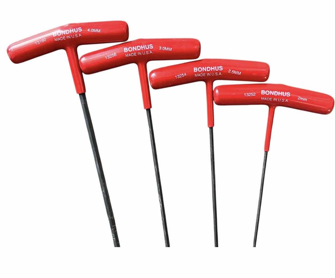 Photo 1 of BONDHUS METRIC 2MM-10MM 8PC T-HANDLE HEX WRENCH SET