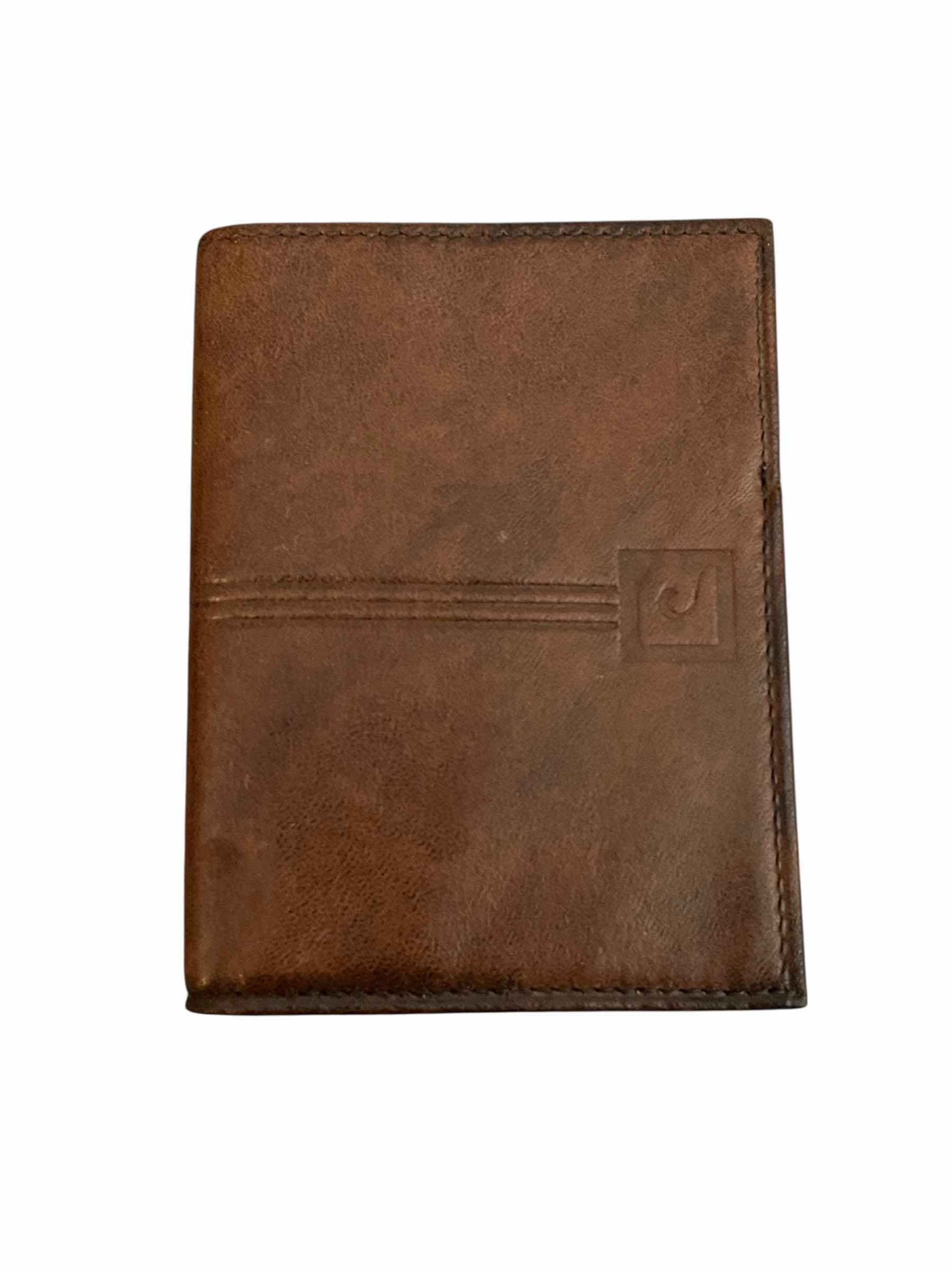 Photo 1 of PIERRE CARDIN PARIS NEW YORK BROWN LEATHER WALLET W BOX