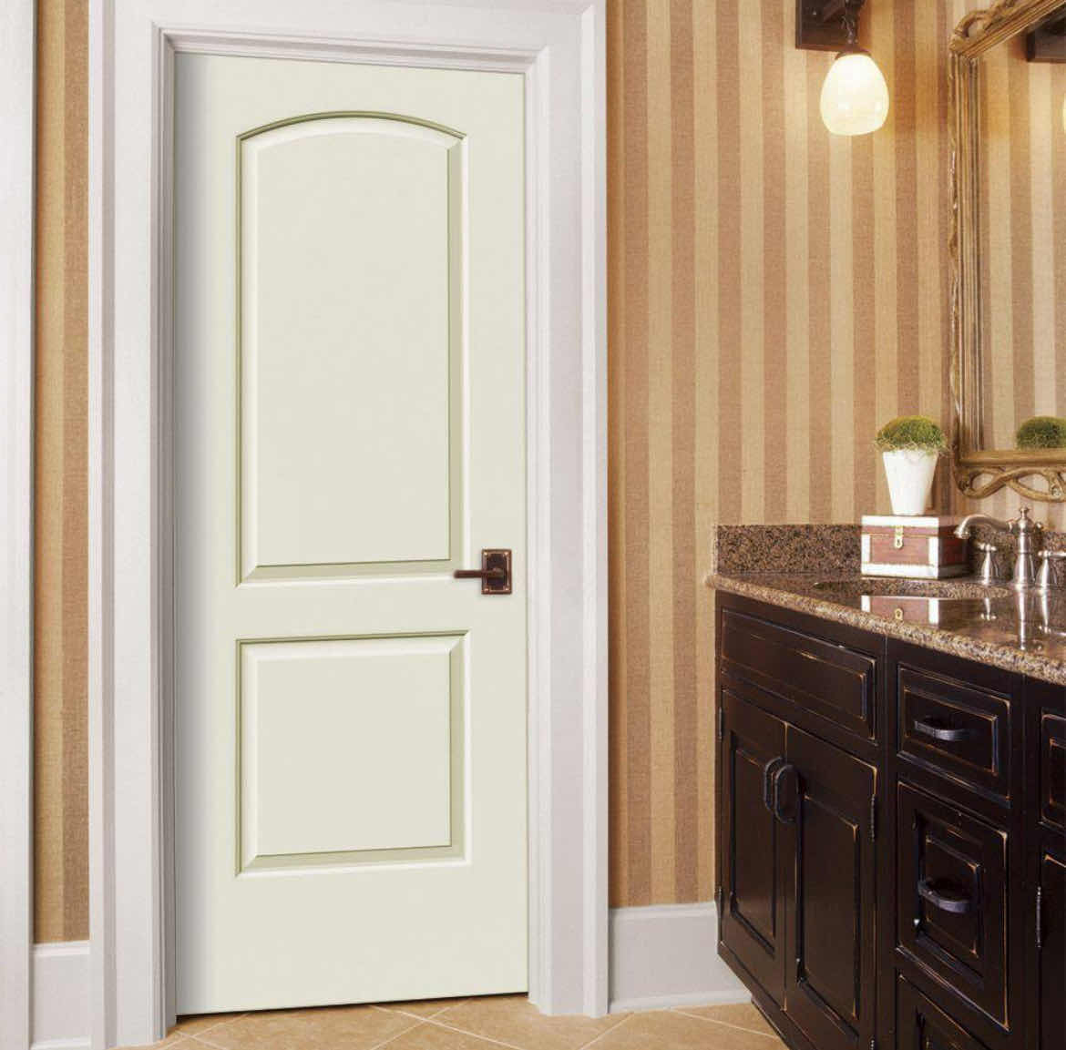 Photo 1 of JELD-WEN WHITE FINISH 2-PANEL HOLLOW CORE INTERIOR DOOR SLAB 30” X 80”