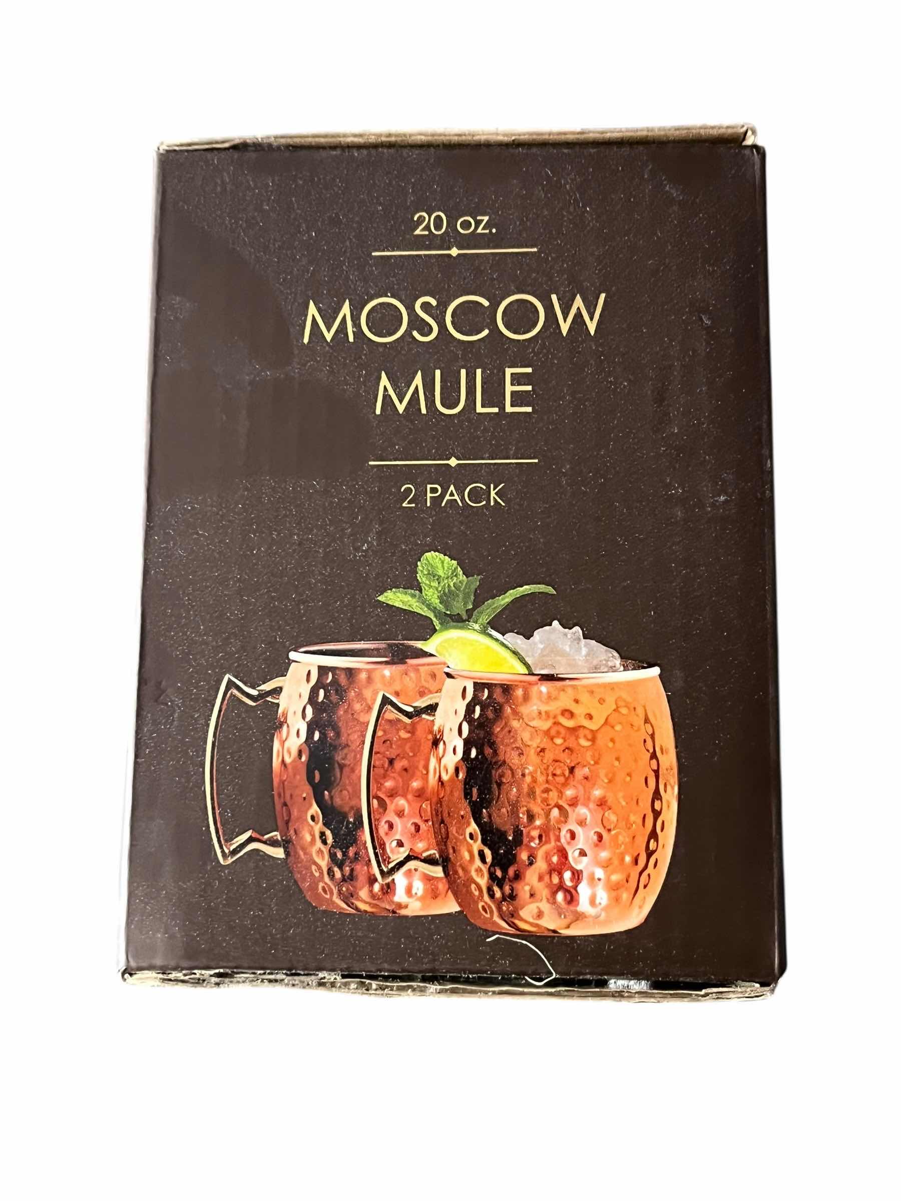 Photo 1 of MOSCOW MULE HAMMERED COPPER FINISH 20OZ MUGS 2-PACK