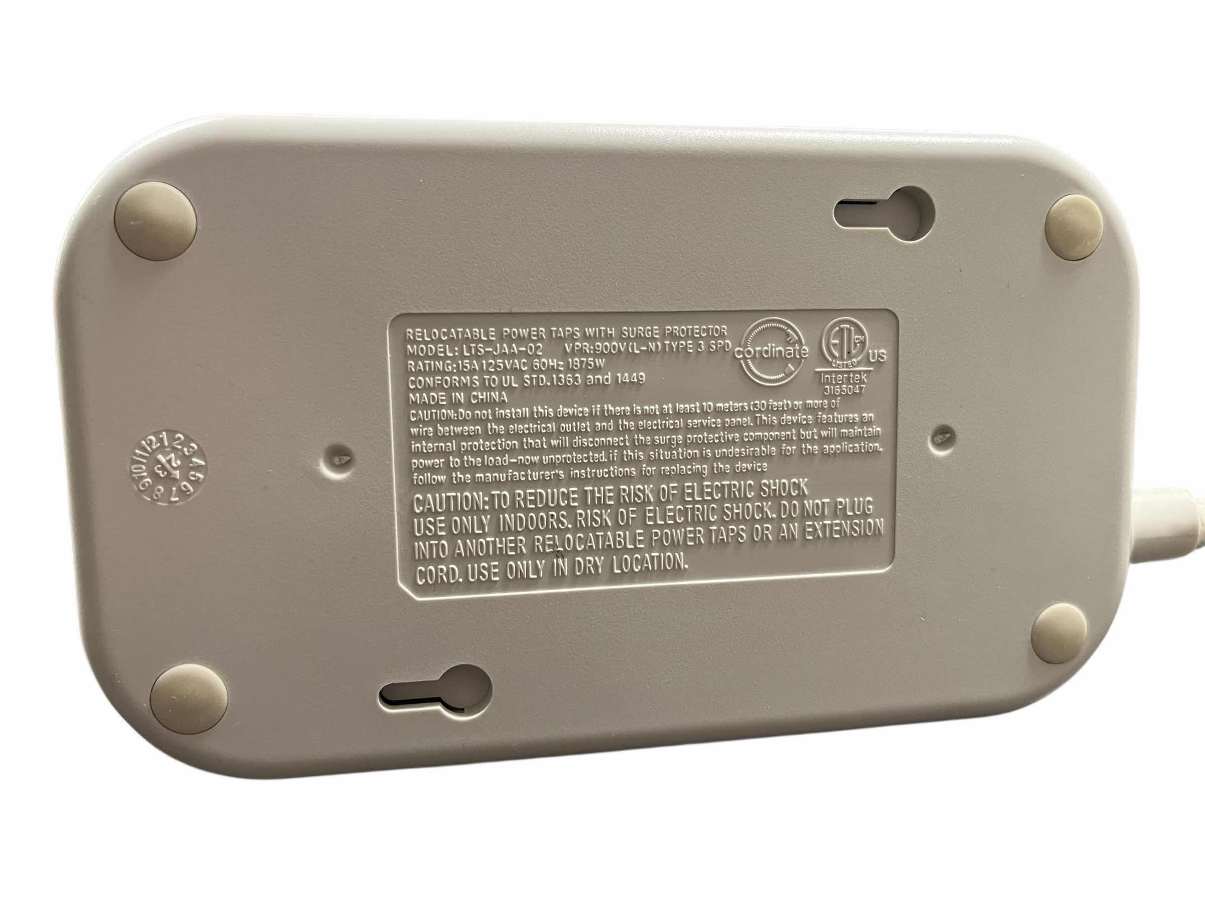 Photo 1 of CORDINATE 6-OUTLET SURGE PROTECTOR LTS-JAA-02