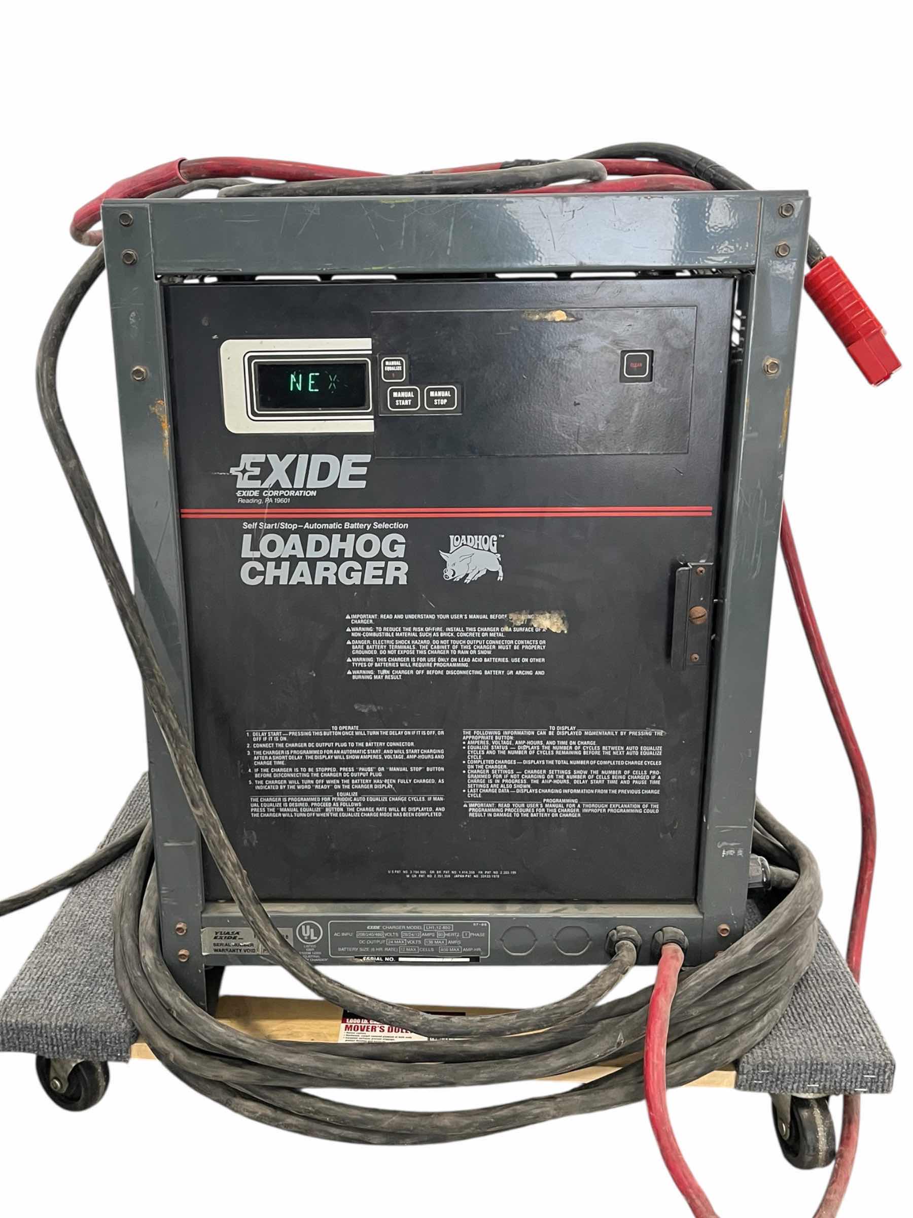 Photo 1 of HYSTER ELECTRIC LIFT TRUCK FORKLIFT PICKER N30 YR1995 W EXIDE LOADHOG 240V CHARGER LH1-12-850 (READ NOTES)