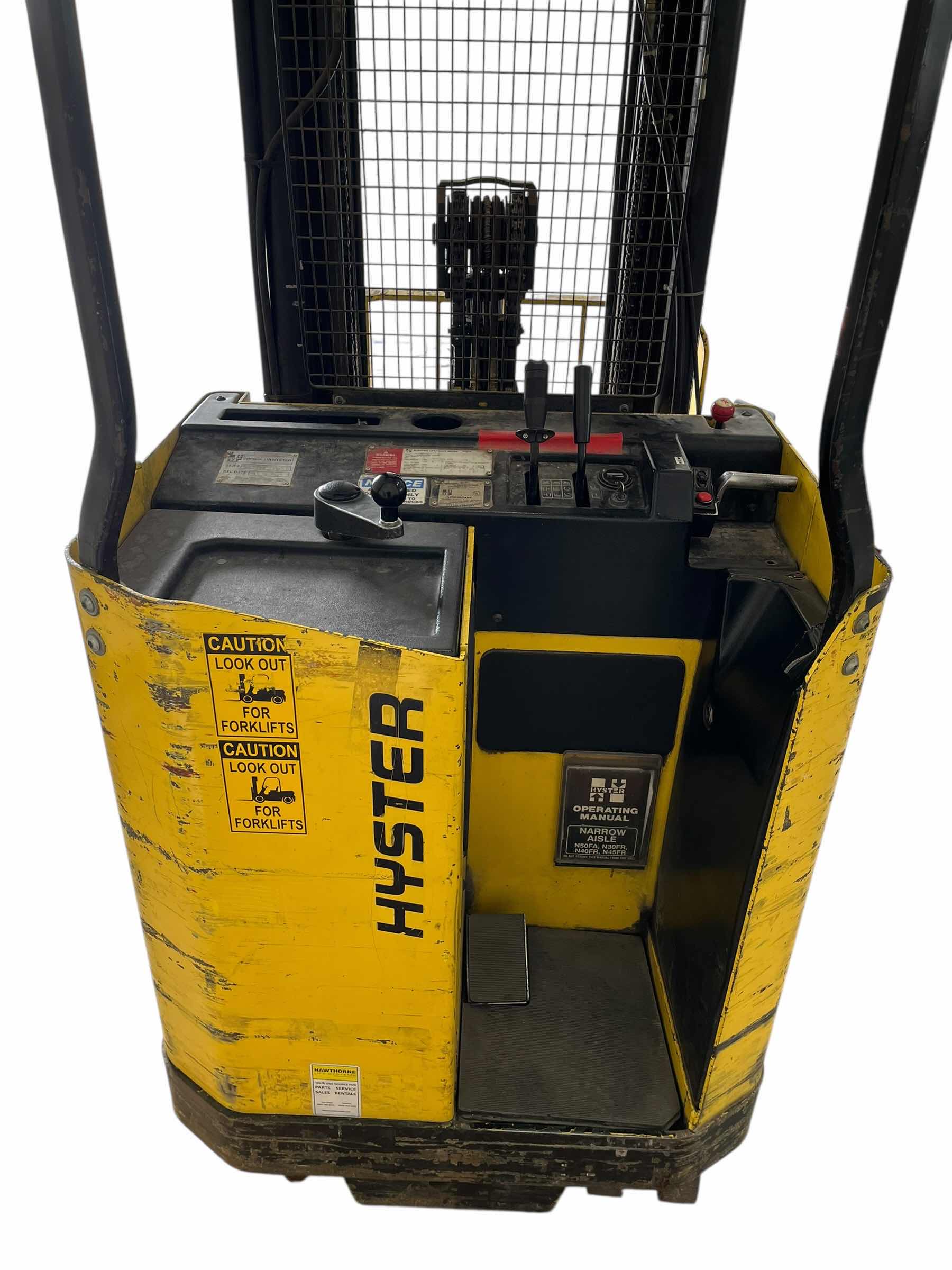 Photo 1 of HYSTER ELECTRIC LIFT TRUCK FORKLIFT PICKER N30 YR1995 W EXIDE LOADHOG 240V CHARGER LH1-12-850 (READ NOTES)