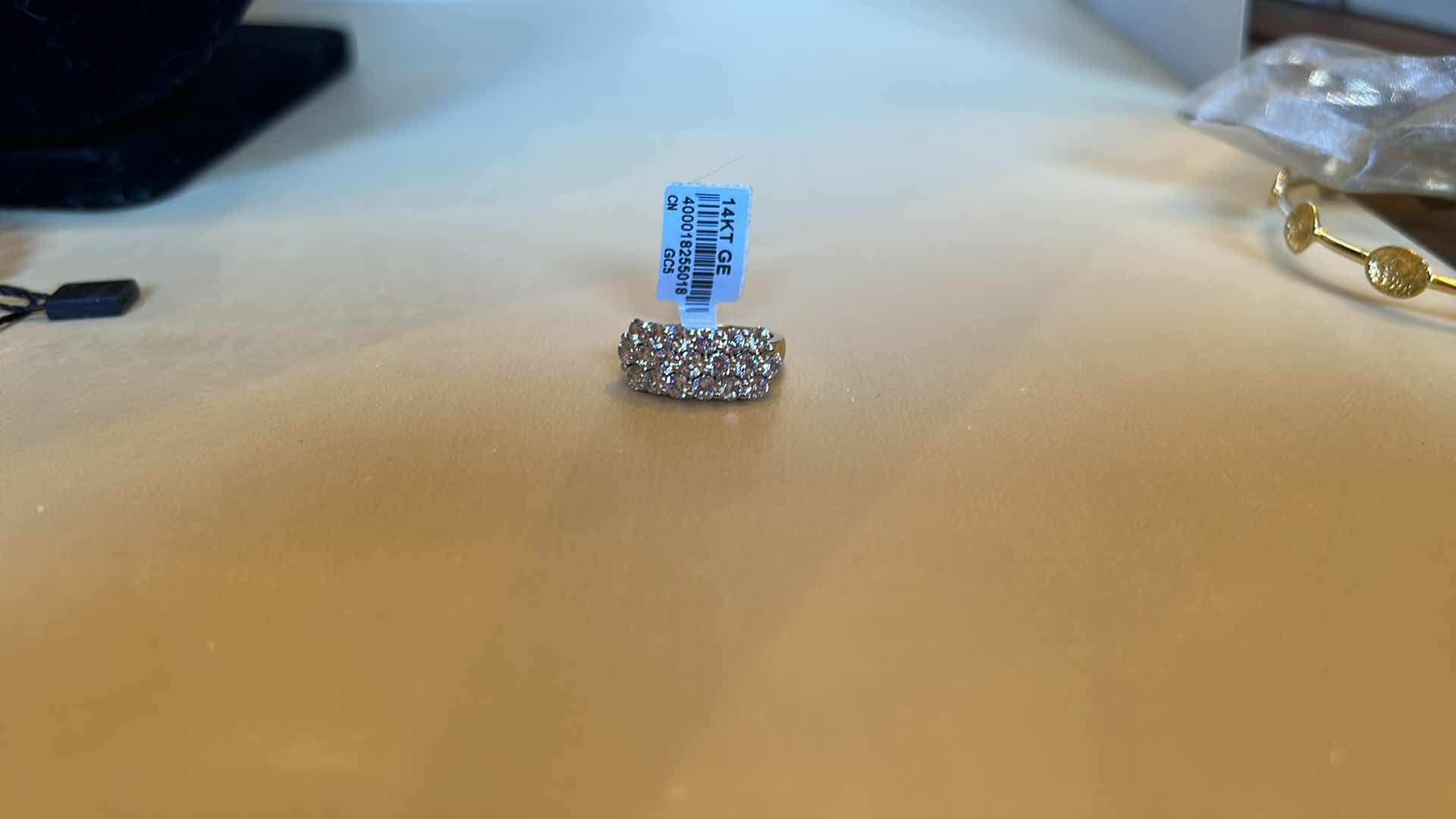 Photo 1 of NEW GOLD JEWELRY ASSORTMENT 14K ELECTROPLATED RINGS SIZE 5 and 6