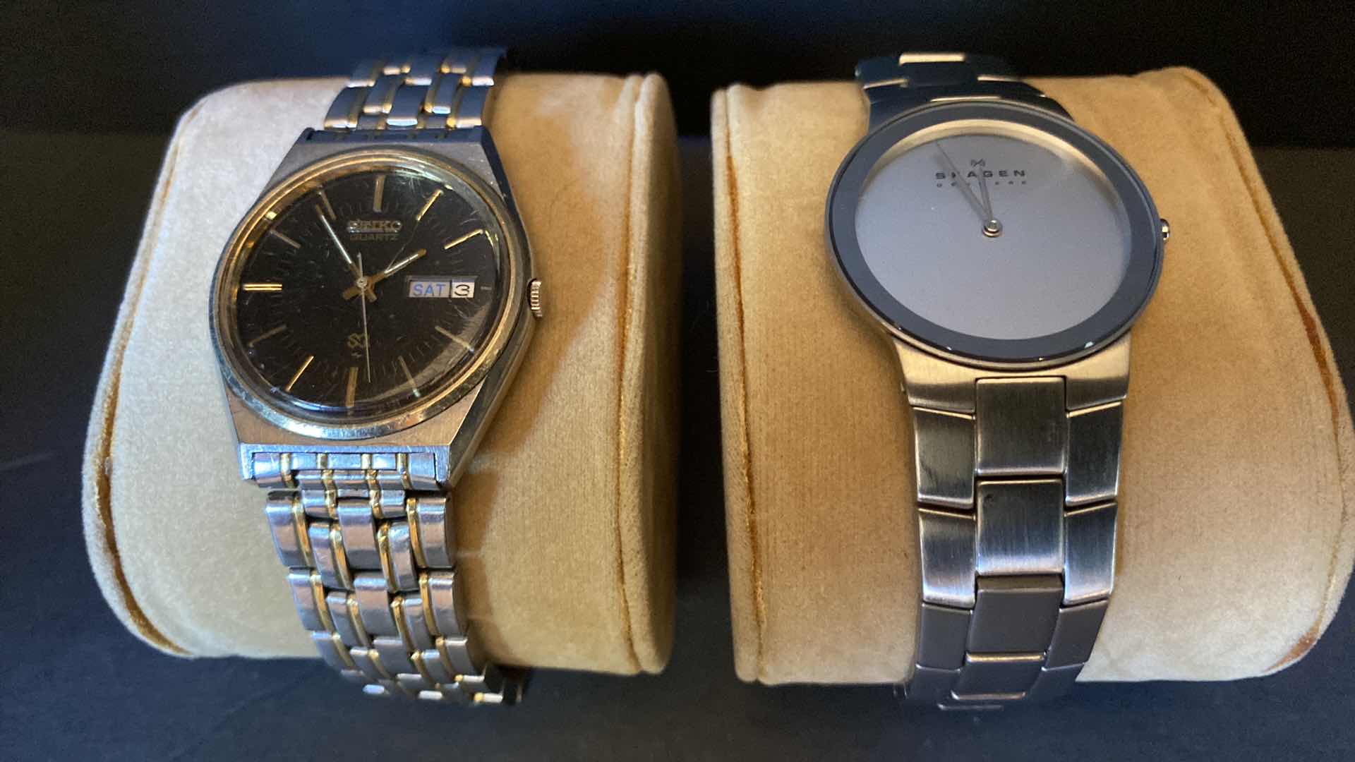Photo 1 of VINTAGE SEIKO AND SKAGEB MEN’S WATCHES $175