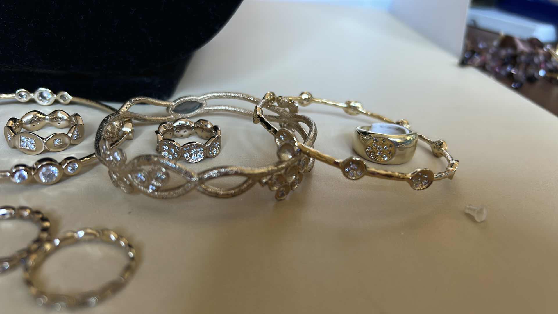 Photo 1 of FASHION JEWELRY ASSORTMENT 14K GOLD ELECTROPLATED RINGS 5 & 6