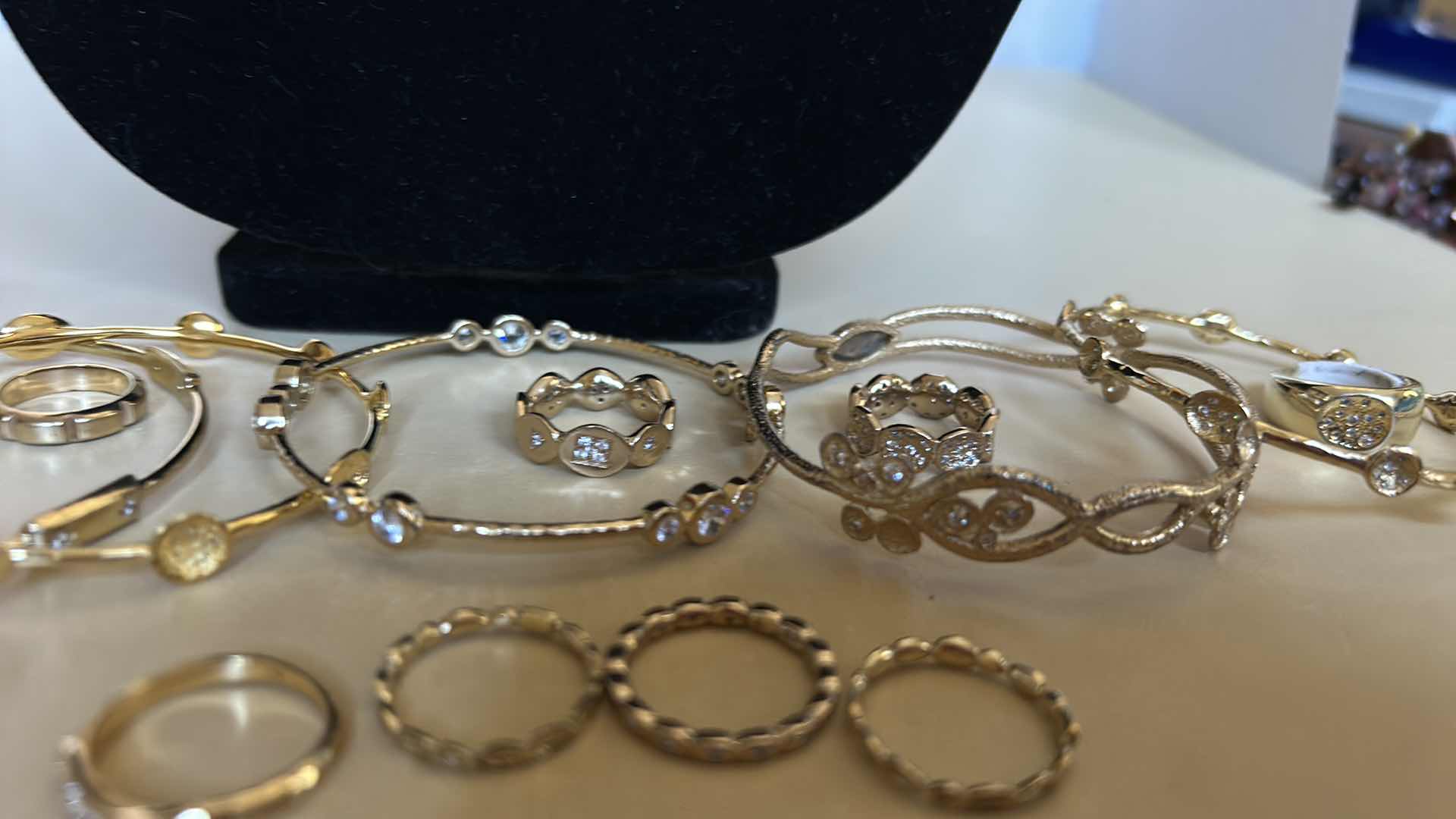 Photo 1 of FASHION JEWELRY ASSORTMENT 14K GOLD ELECTROPLATED RINGS 5 & 6