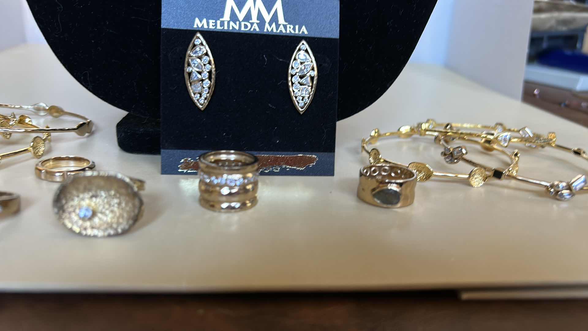 Photo 1 of COSTUME JEWELRY ASSORTMENT 14K GOLD ELECTROPLATED RINGS 5 & 6