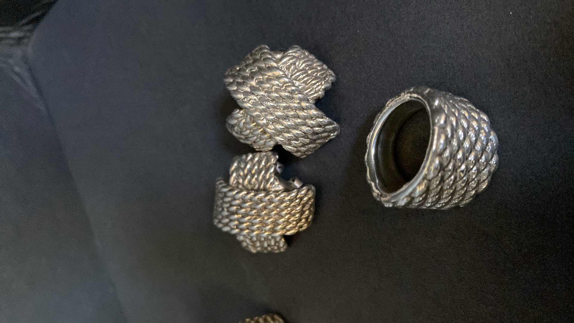 Photo 1 of ELECTROPLATED SILVER JEWELRY FROM ISRAEL EARRINGS AND RINGS