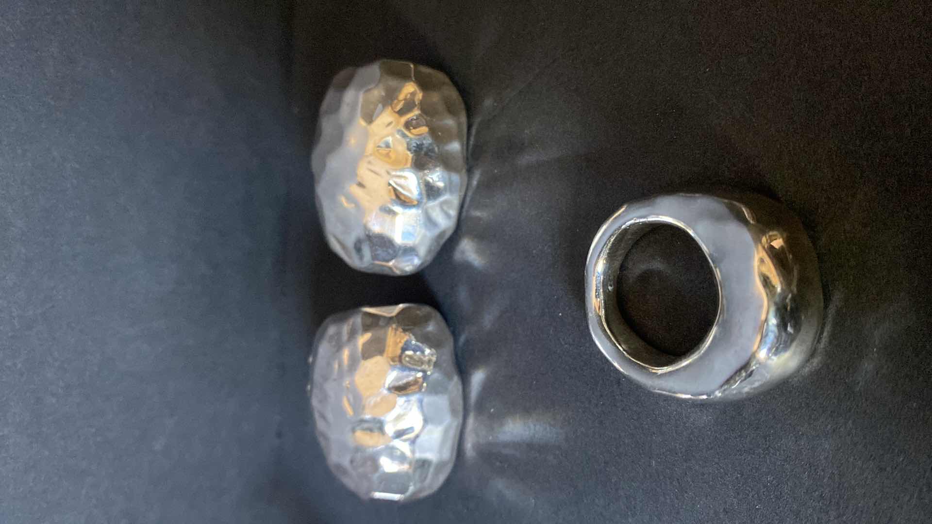 Photo 1 of ELECTROPLATED SILVER JEWELRY FROM ISRAEL EARRINGS AND RINGS