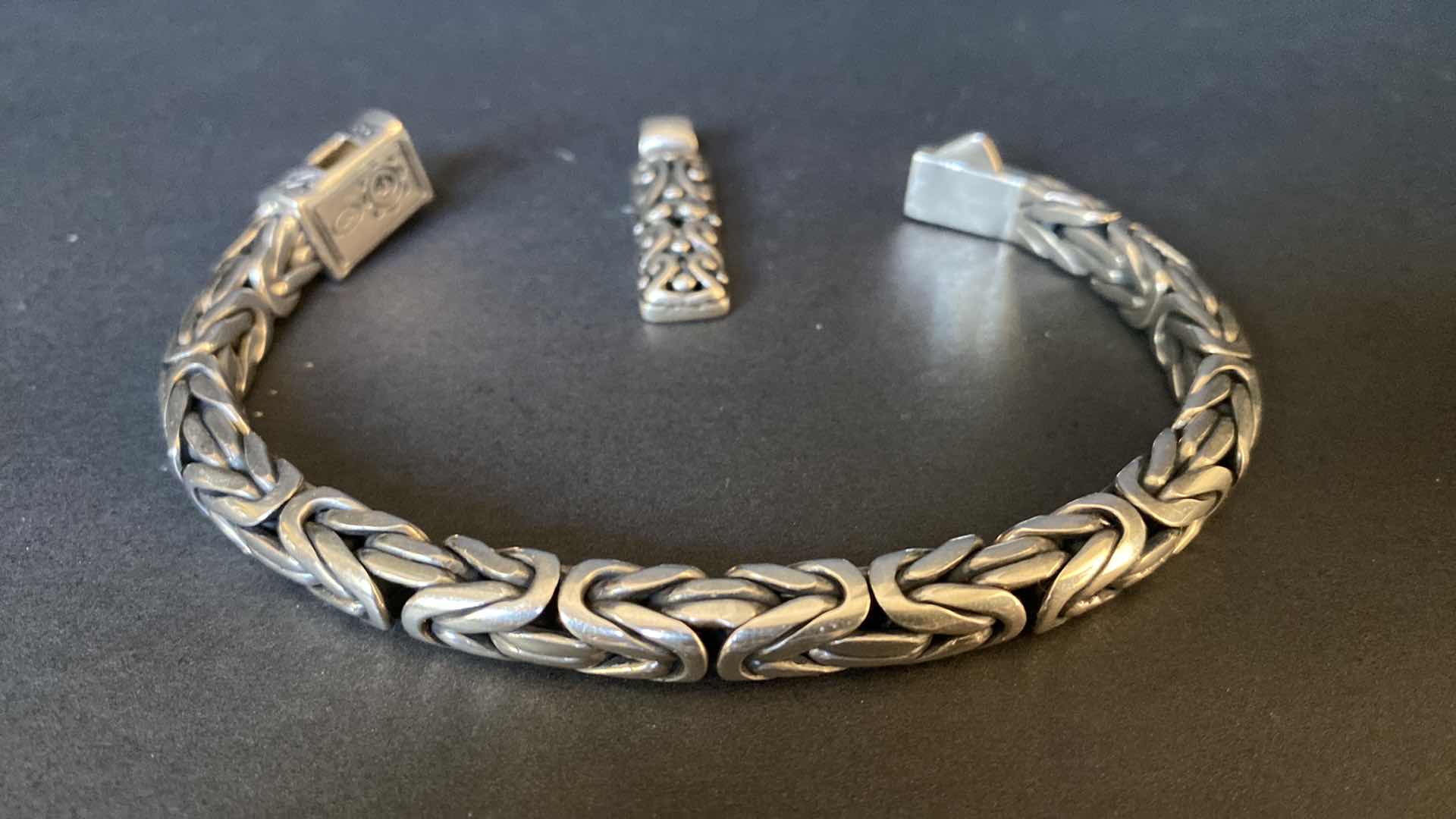 Photo 1 of MEXICAN SILVER 425 BRACELET AND UNMARKED PENDANT