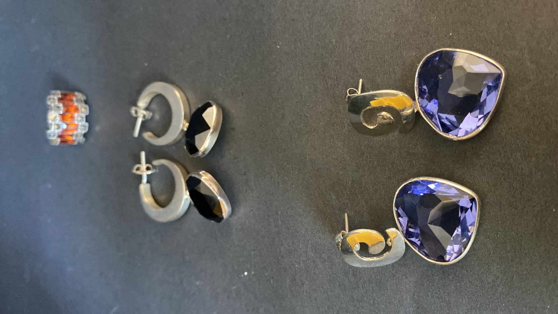 Photo 3 of SILVER 92.5 EARRINGS RING, BRACELET NO MARKINGS