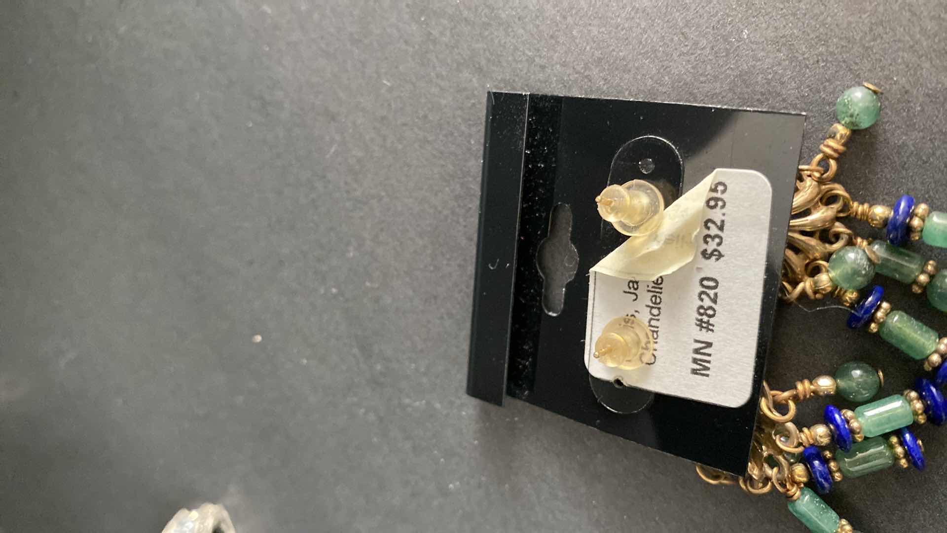 Photo 1 of STERLING NECKLACE WITH LAPIS LAZULI JADE VERMEIL SPACERS $198