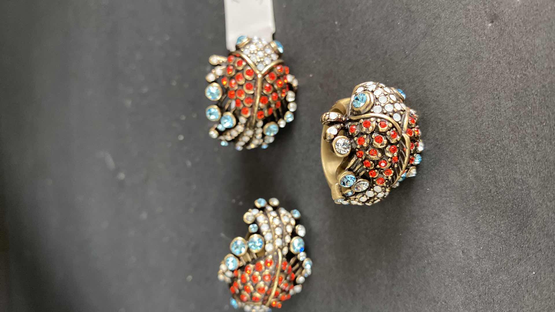 Photo 1 of HEIDI DAUS CLIP ON EARRINGS AND RINGS COSTUME JEWELRY $250