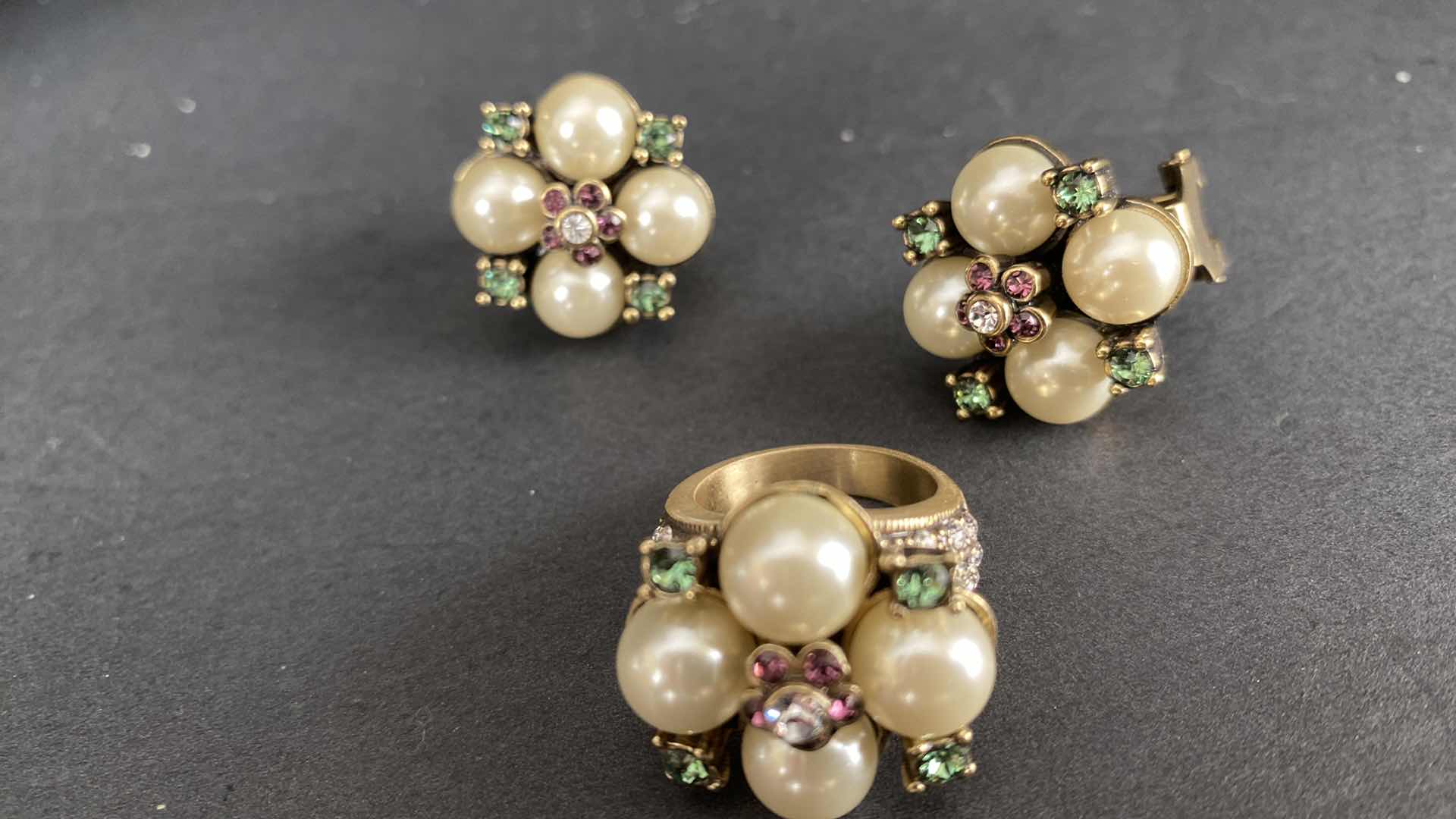 Photo 1 of HEIDI DAUS PIERCED EARRINGS AND RINGS COSTUME JEWELRY $300