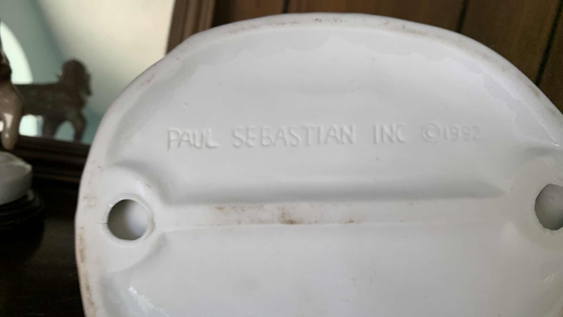 Photo 1 of PAUL SEBASTIAN PORCELAIN STATUES BASEBALL TALLEST IS 9”