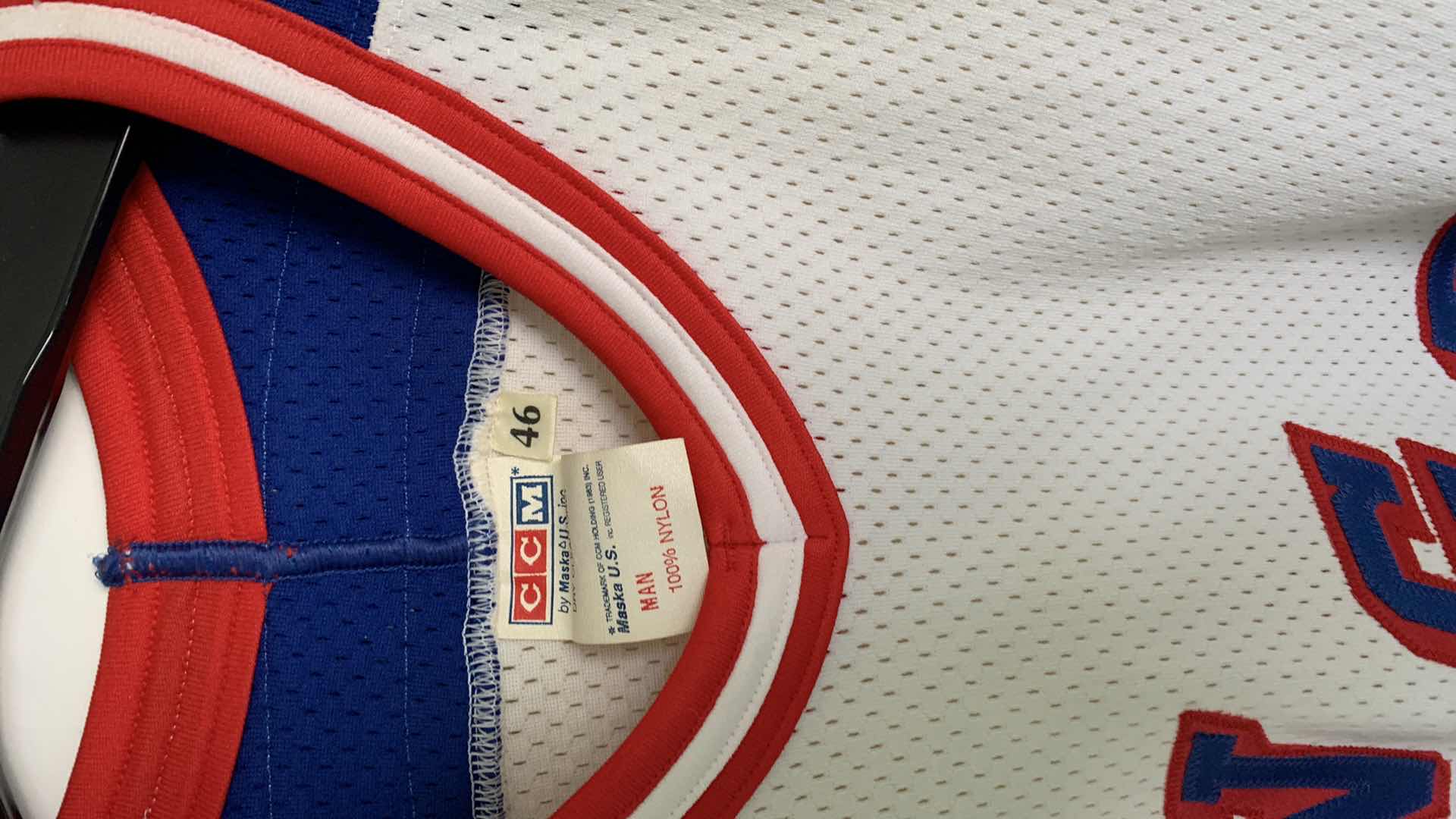 Photo 1 of CCM NEW YORK RANGERS JERSEY SIZE 46