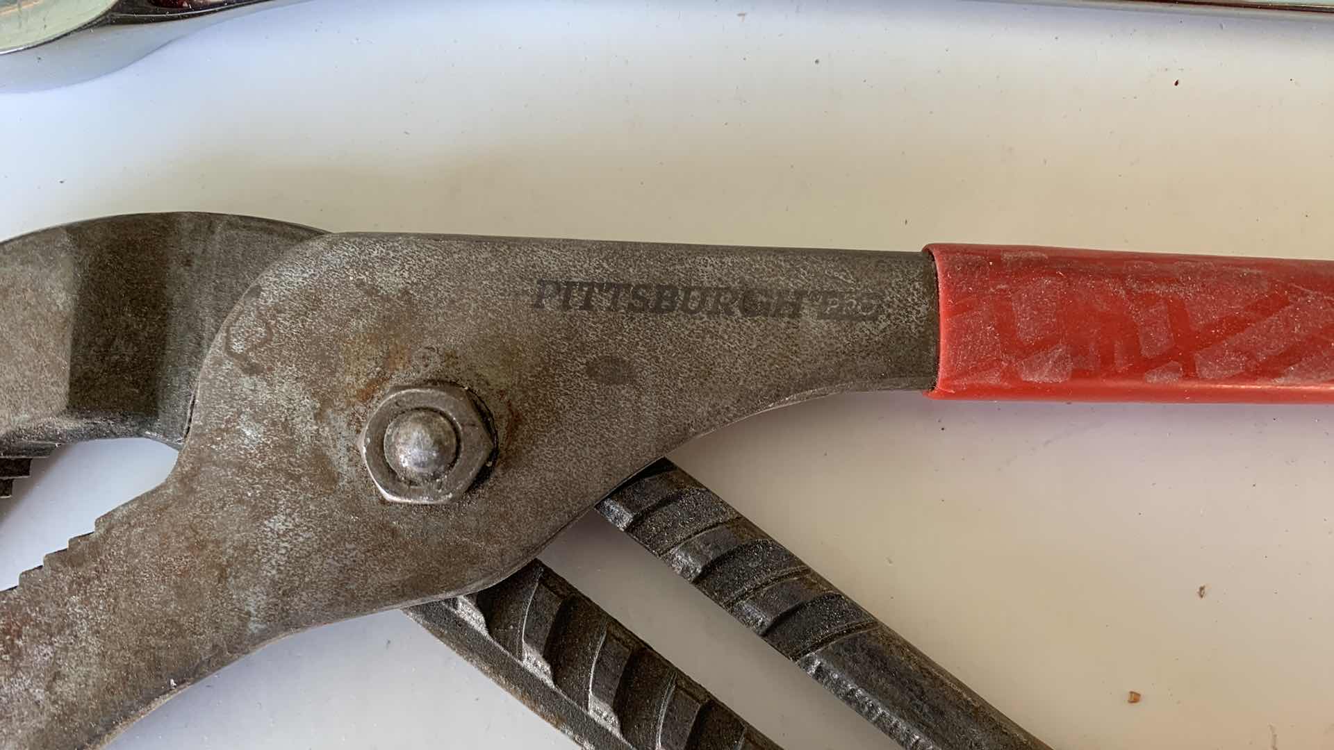 Photo 1 of 32MM HUSKY CRESCENT WRENCH AND EXTRA LARGE CHANNEL LOCKS