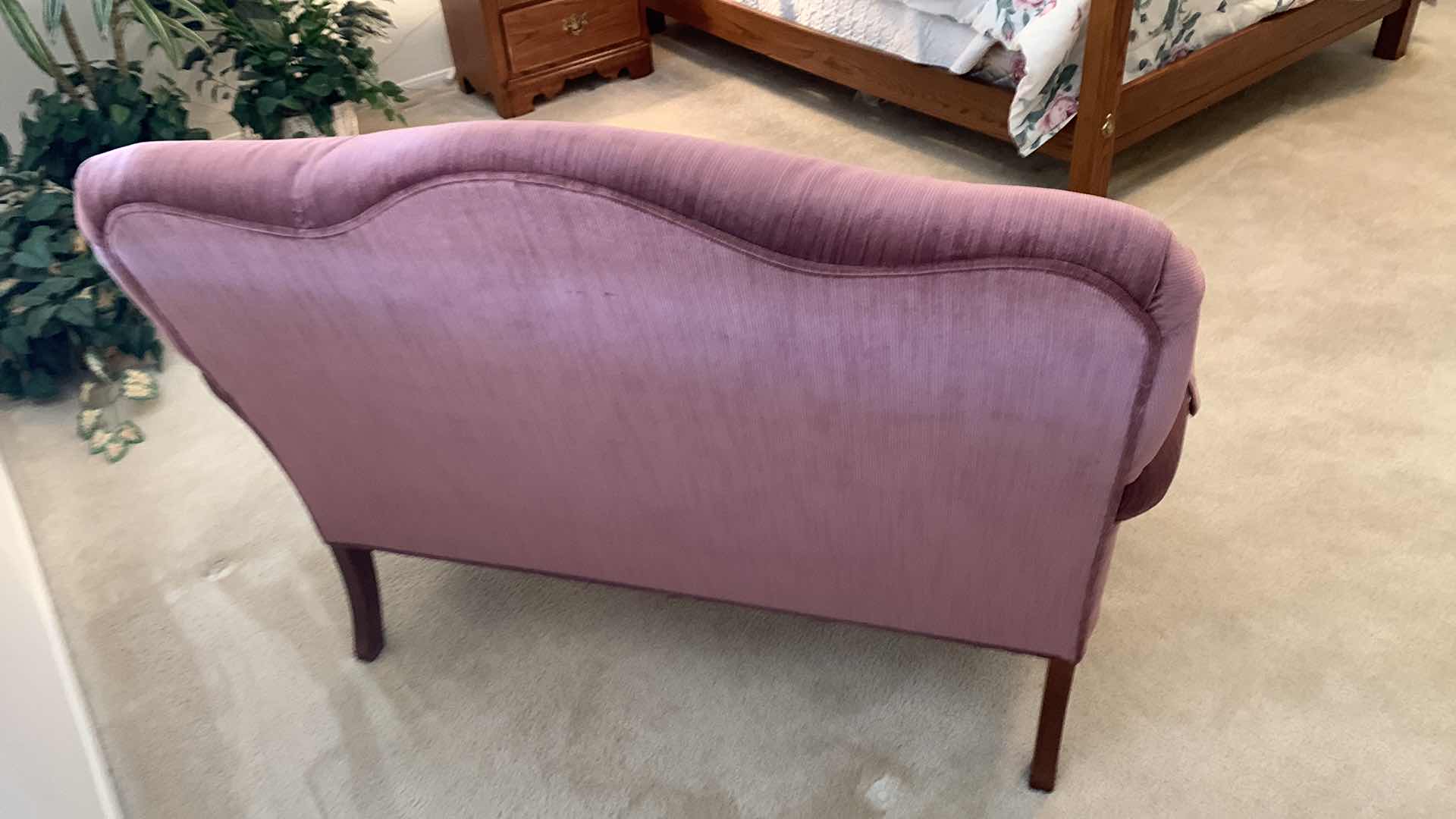 Photo 1 of LAKAWANA RAILROAD ORIGINAL SEAT FROM TRAIN REUPHOLSTERED AND HAD LEFS PUT ON 52” X 33” H 39”