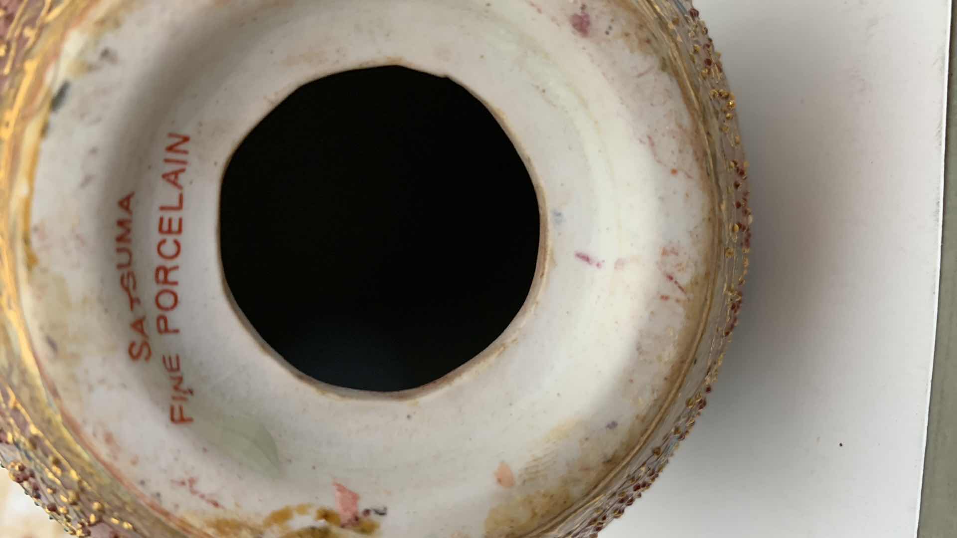 Photo 1 of SATSUMA FINE PORCELAIN EGG 6” TALLAND FILIGREE ART PLATE 8” WIDE