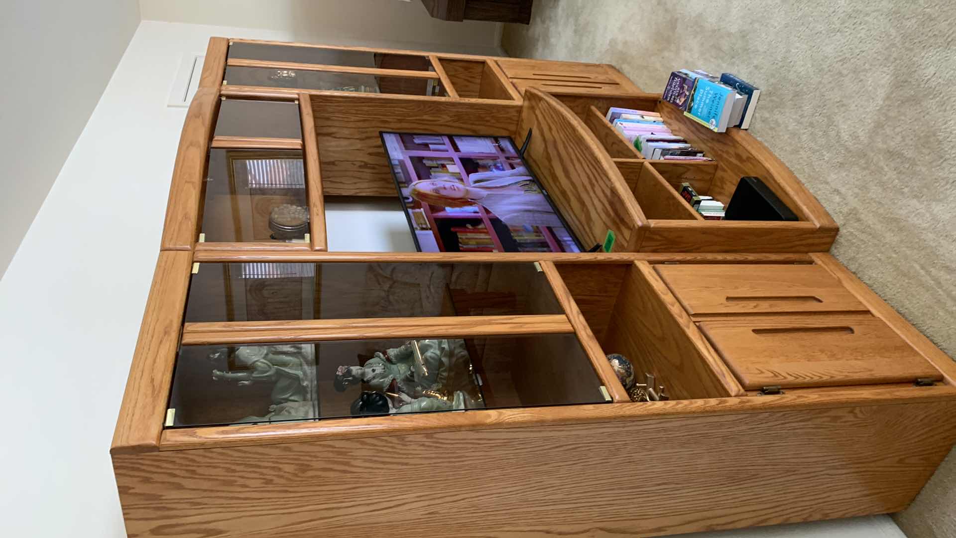 Photo 1 of THREE PIECE OAK ENTERTAINMENT CENTER 87” X 20 H 72”