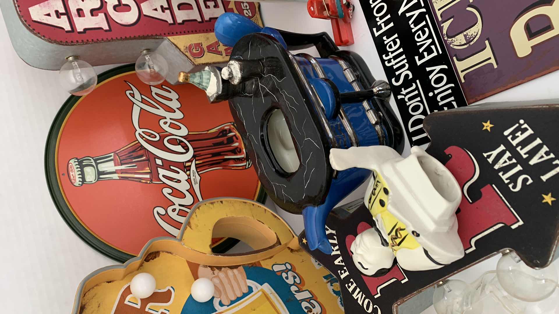 Photo 1 of BAR SIGNS AND COCA COLA ITEMS