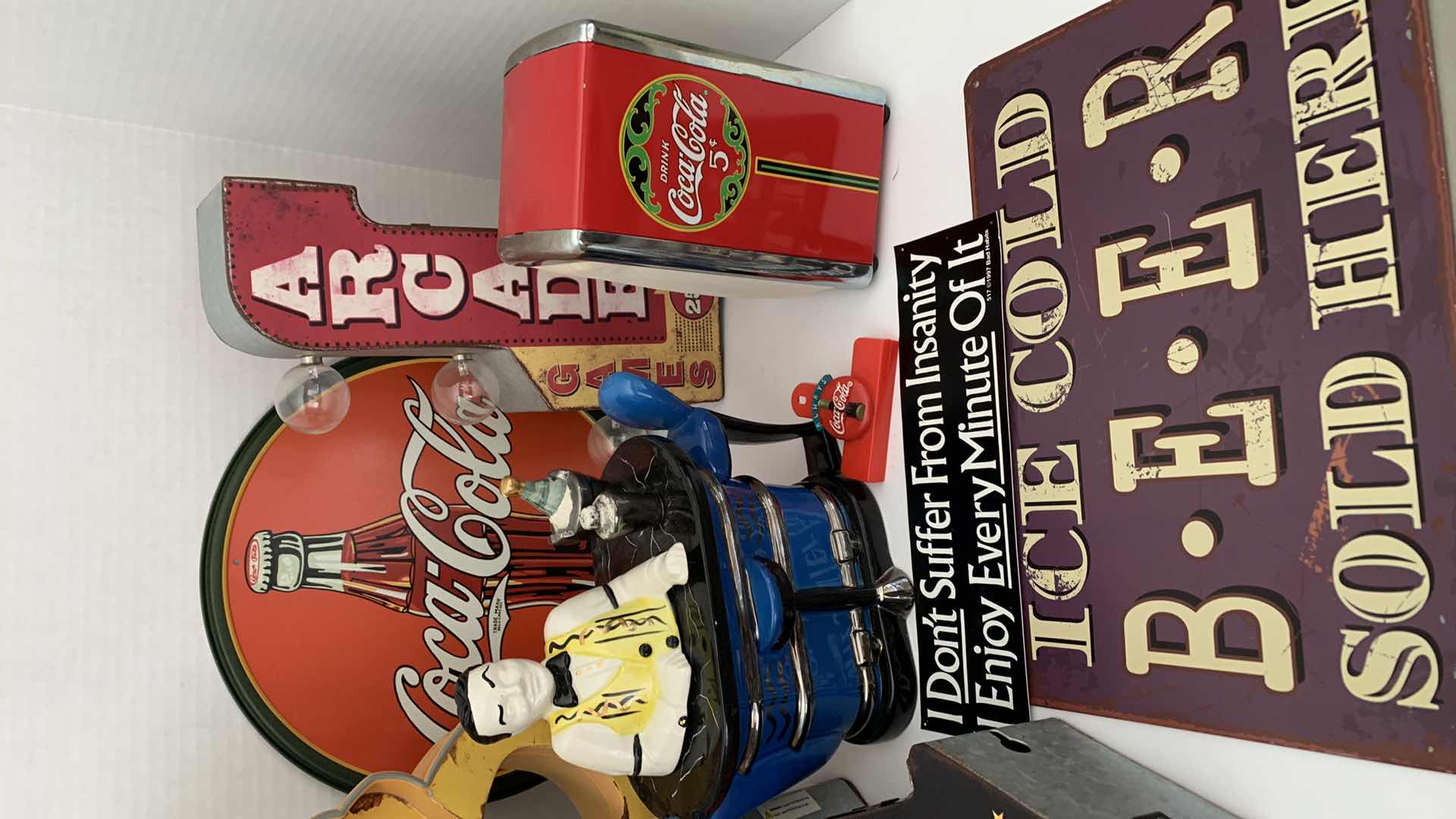 Photo 1 of BAR SIGNS AND COCA COLA ITEMS