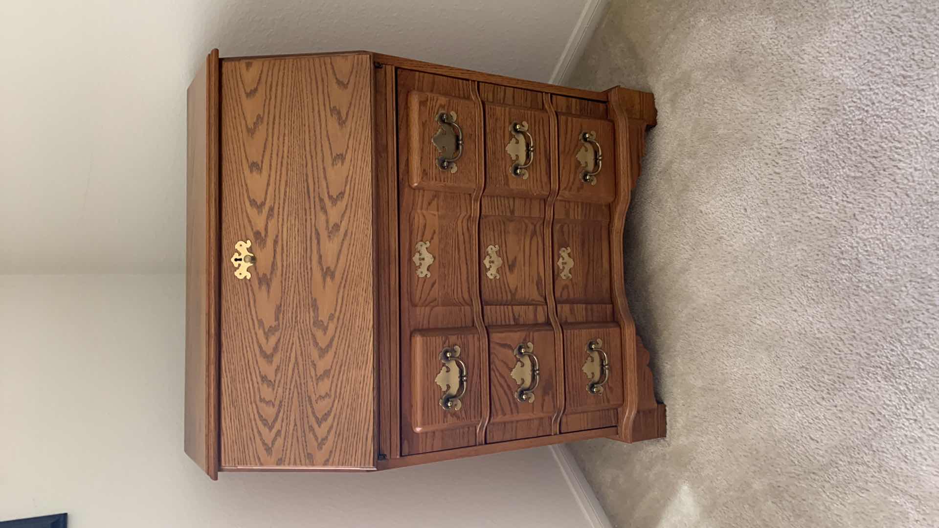 Photo 1 of VINTAGE DROP FRONT SECRETARY WRITING DESK 30” X 15” H 37”