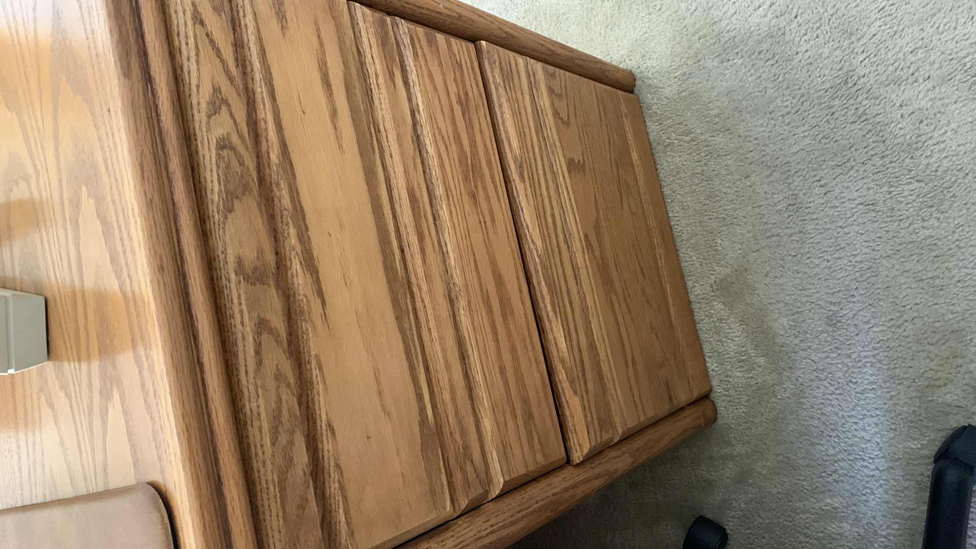 View 3 of OAK DESK WITH CHAIR 48” X 25” H 30”
