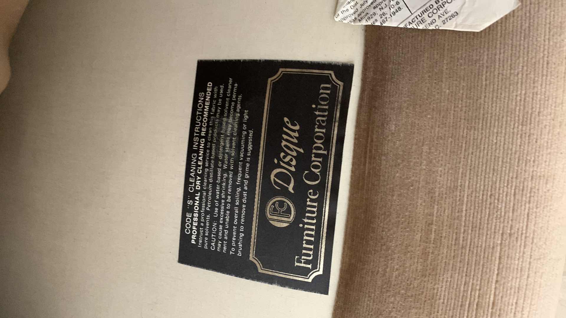 Photo 1 of VINTAGE DISQUE BUTTON TUFTED CHAIR