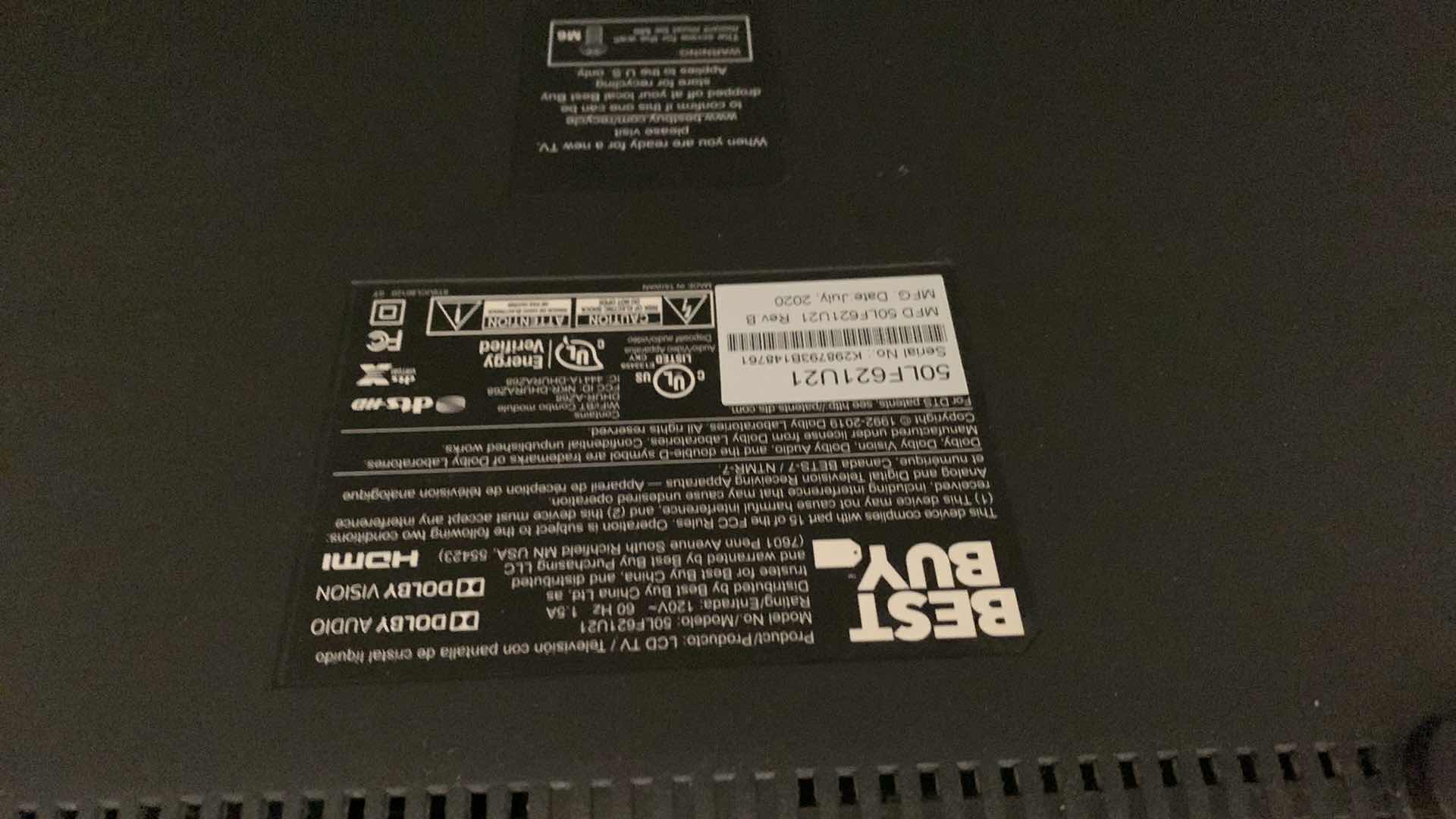 Photo 2 of TOSHIBA TELEVISION WITH STAND AND REMOTE