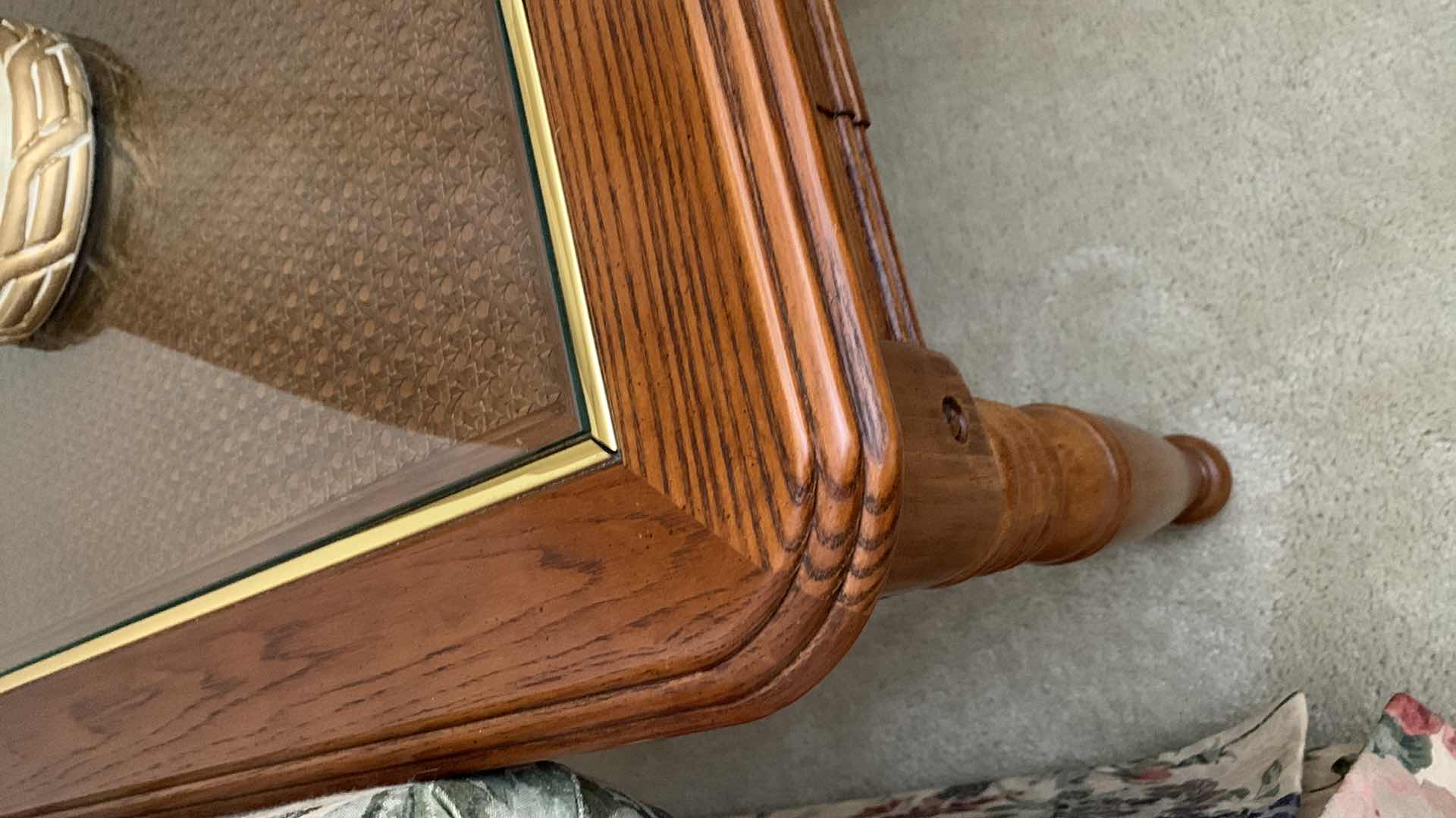 Photo 1 of GLASS TOPPED END TABLE WITH DRAWER 23” X 26” H 22”