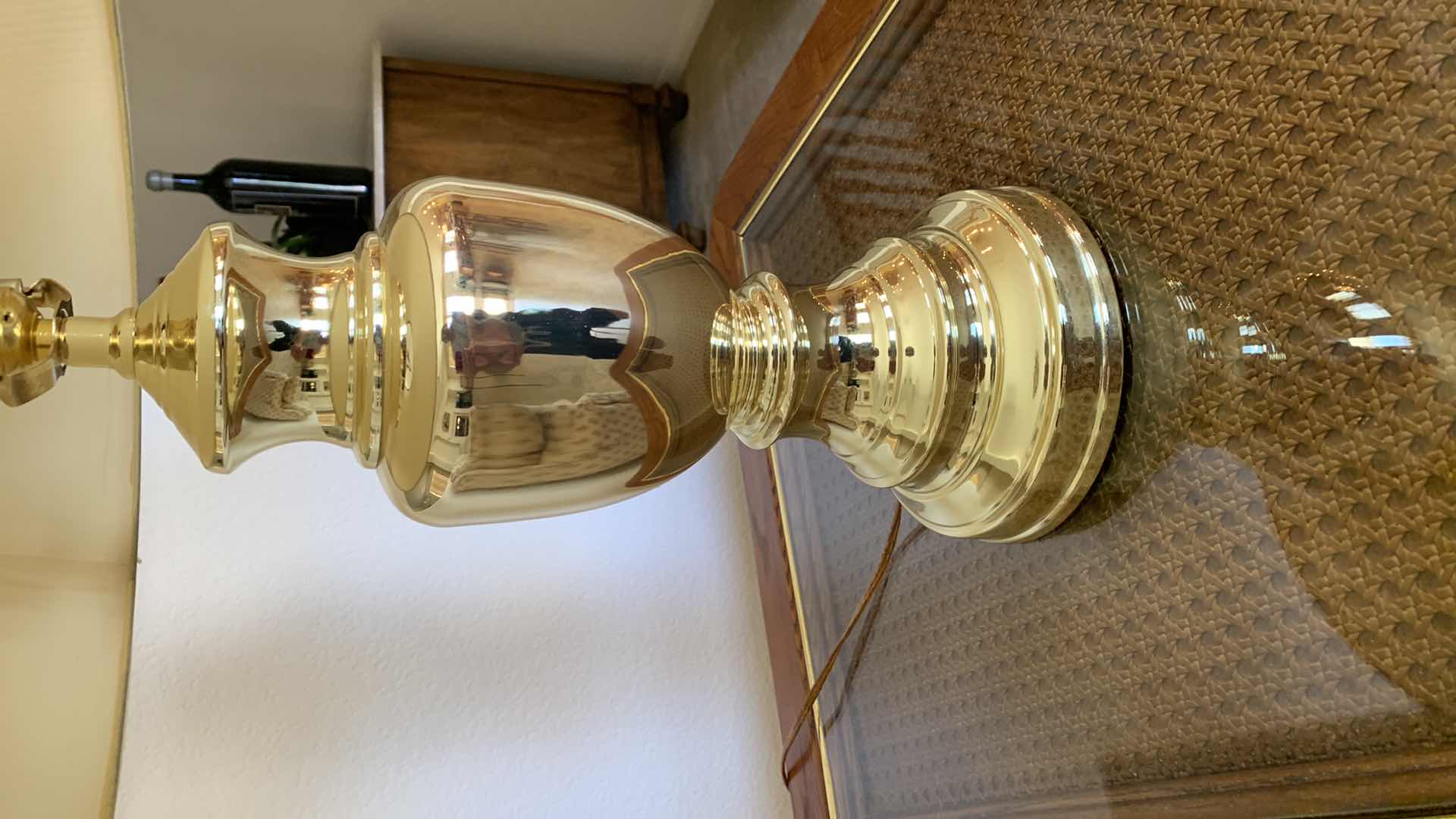 Photo 1 of GOLD TONE LAMP 26” TALL