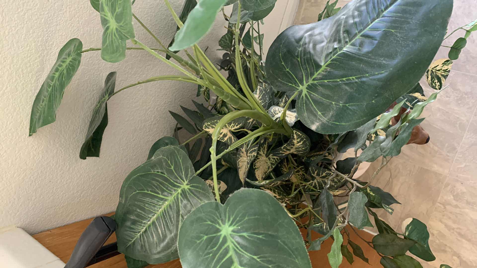 Photo 1 of FAUX PLANTS AND BABY DEER STATUE