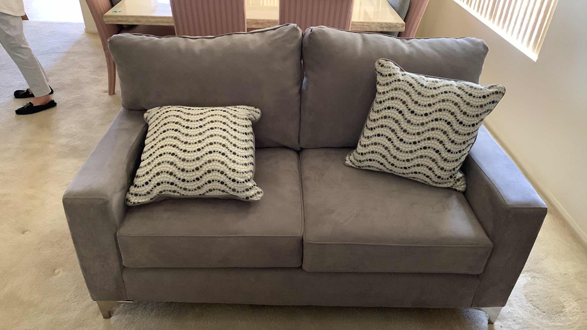 Photo 1 of VELVET LOVESEAT 63” X 40” H 38”