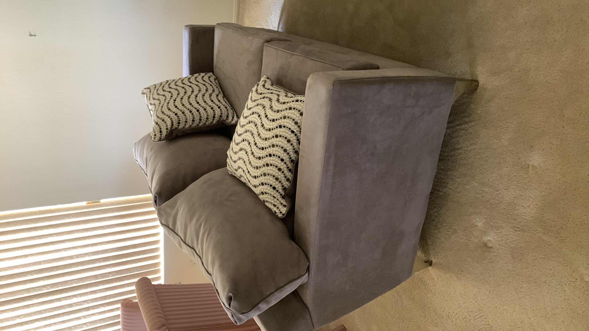 Photo 1 of VELVET LOVESEAT 63” X 40” H 38”