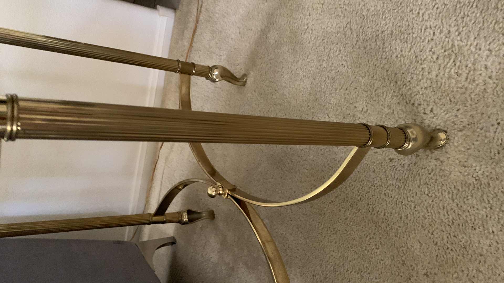 Photo 1 of BRASS AND GLASS END TABLE 27” X 22” H 23”