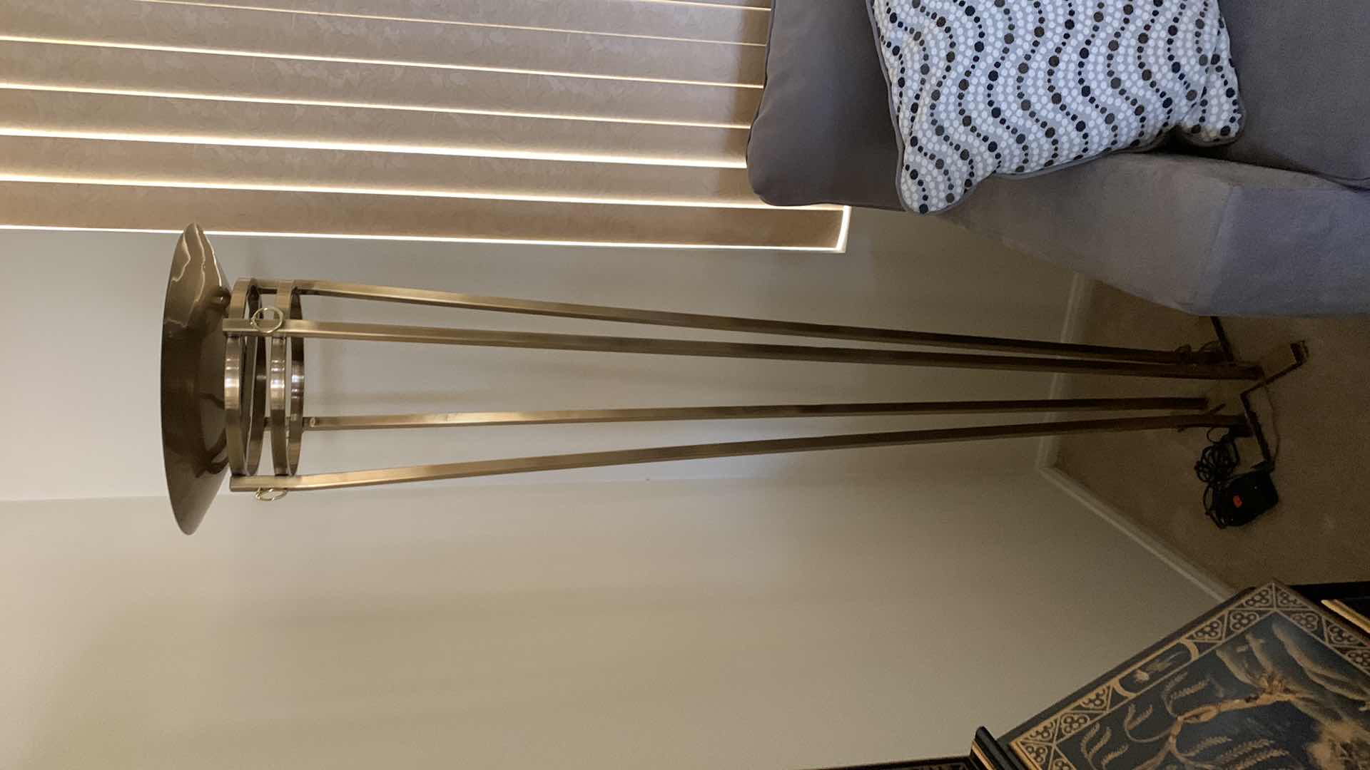 Photo 1 of BRASS TORCHIERE LAMP 72”