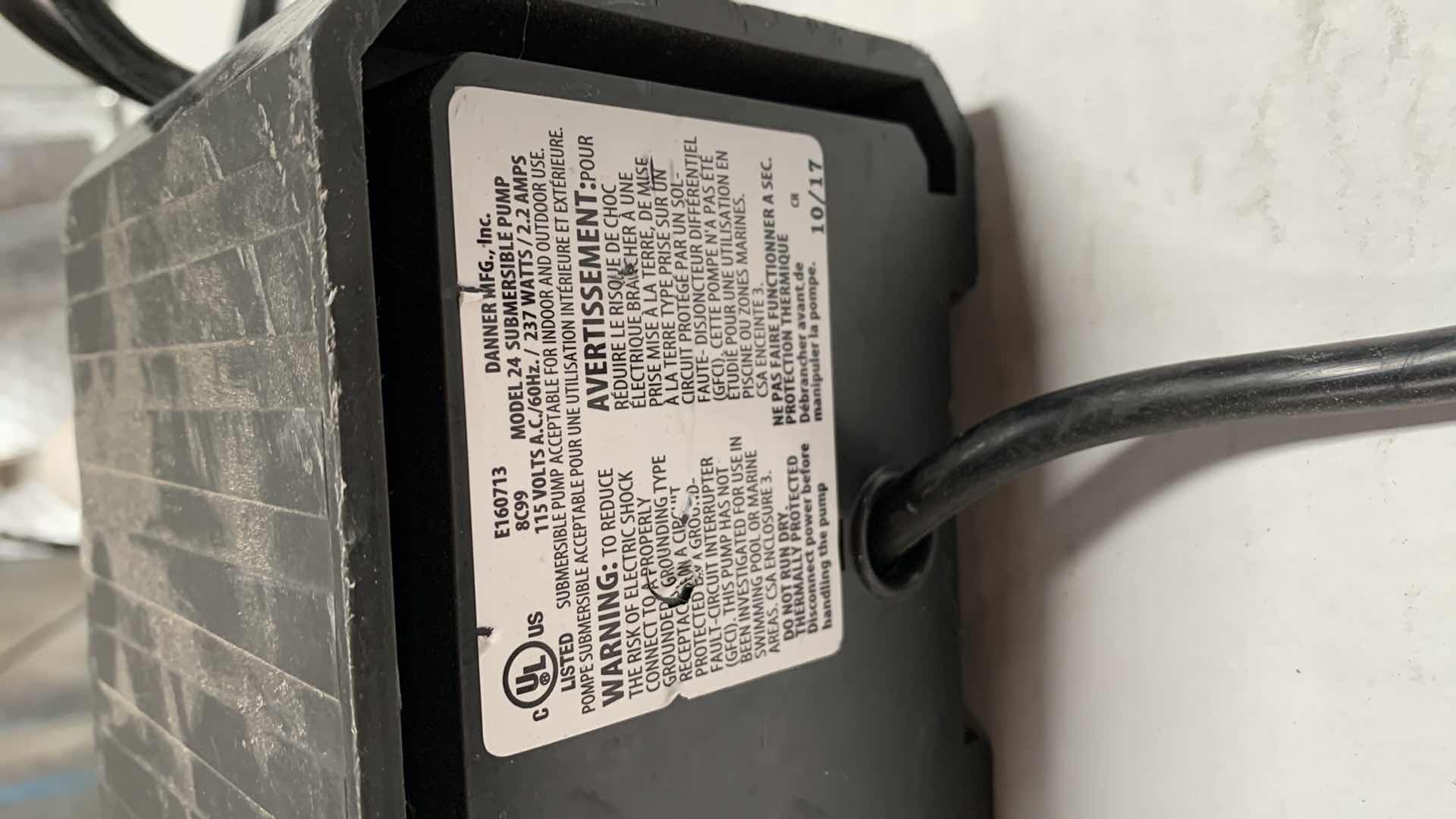 Photo 1 of DANNER MODEL 24 SUBMERSIBLE PUMP