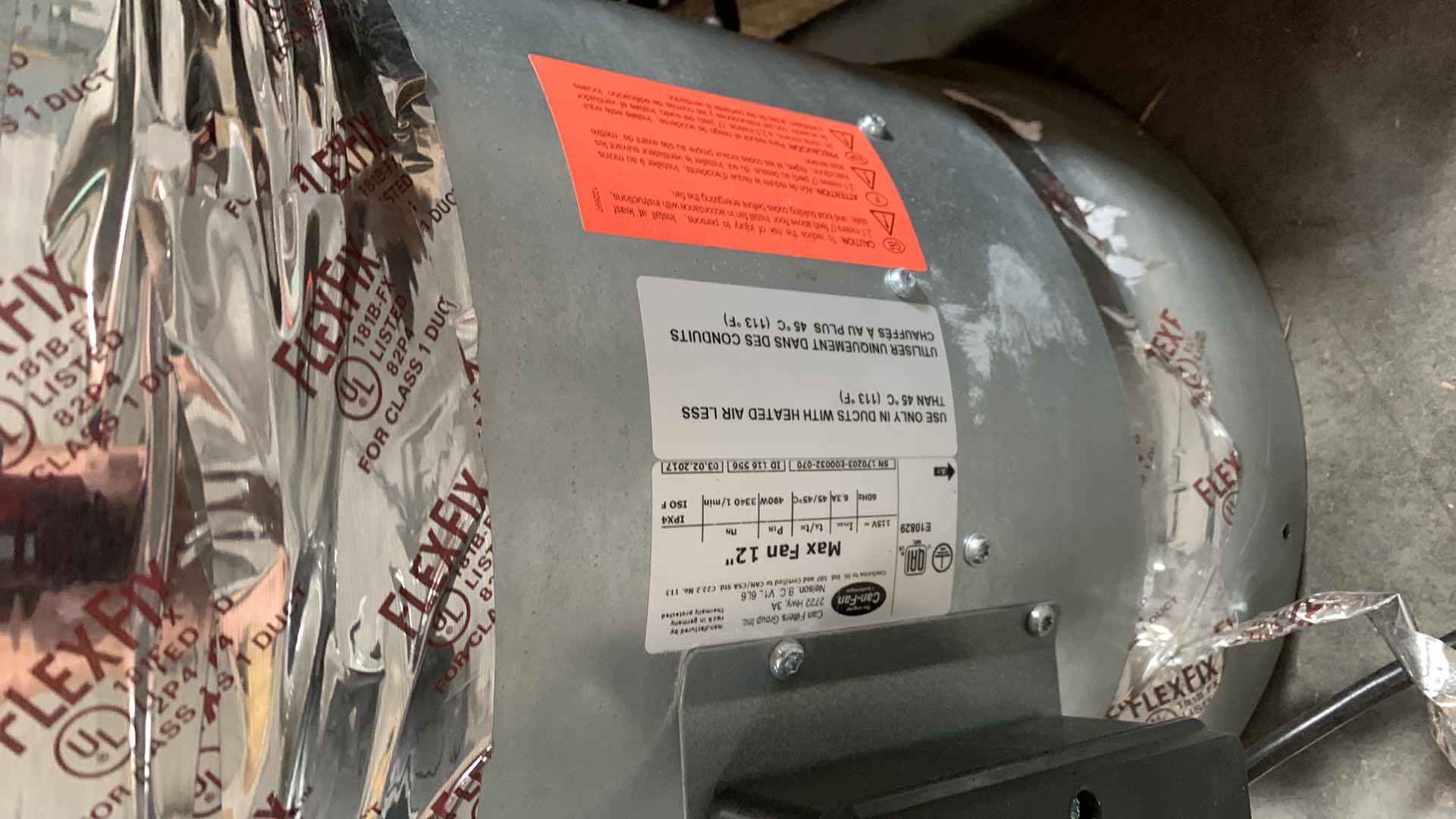 Photo 1 of MAX FAN 12” THE BEAST WITH FILTER DUCTING