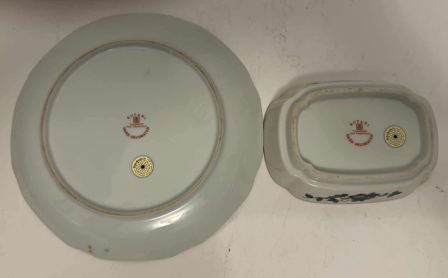 Photo 1 of SET OF 2 HAND DECORATED JAPANESE DISHES