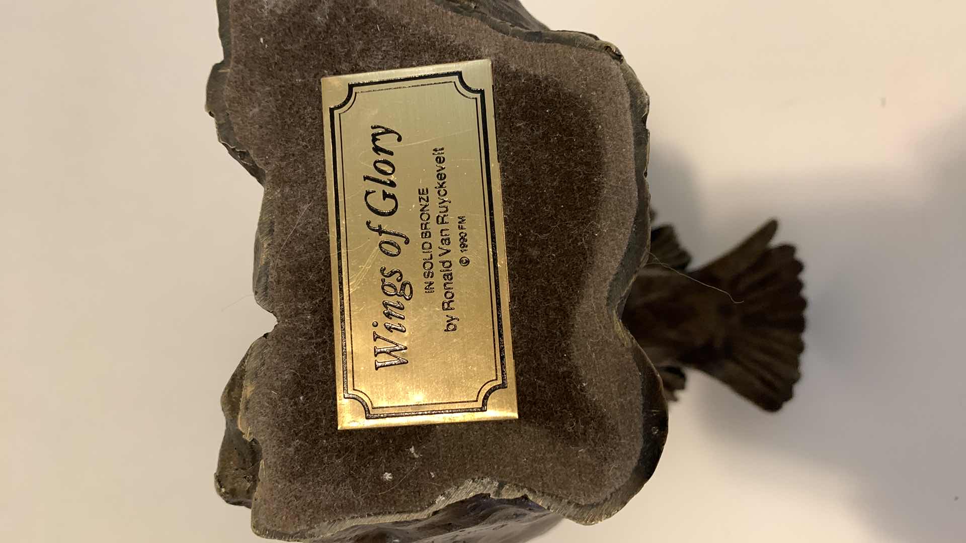 Photo 1 of “WINGS OF GLORY” SOLID BRONZE EAGLE BY VAN RUYCKEVELT