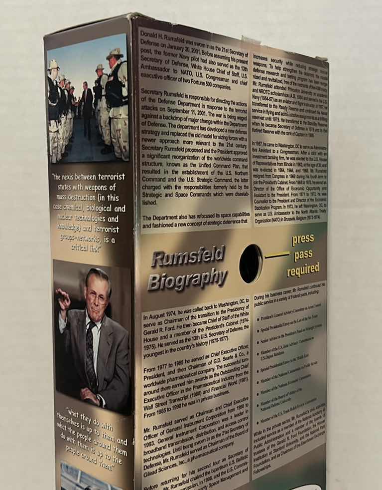 Photo 1 of DONALD RUMSFELD SECRETARY OF DEFENSE TALKING FIGURE