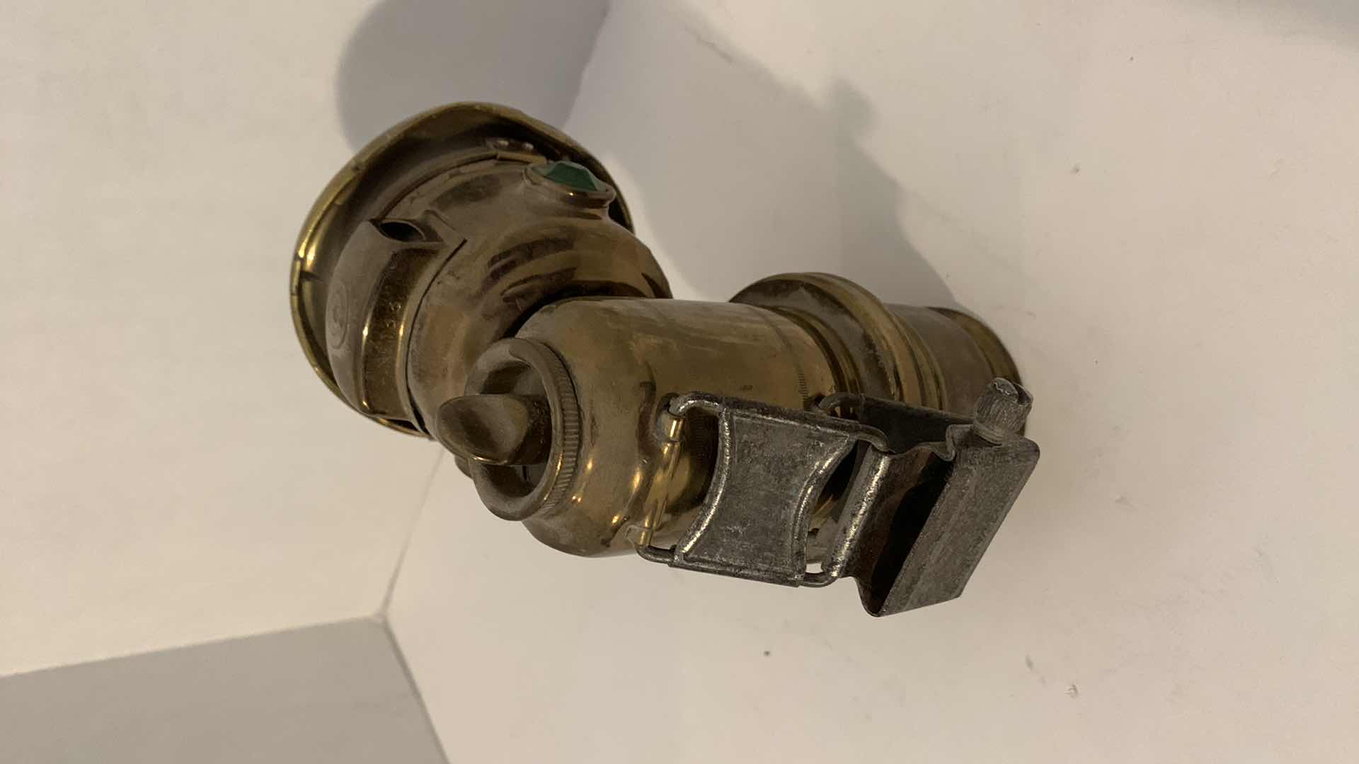 Photo 1 of BRASS JEWELED CALCIA CLUB CARBIDE BICYCLE LAMP