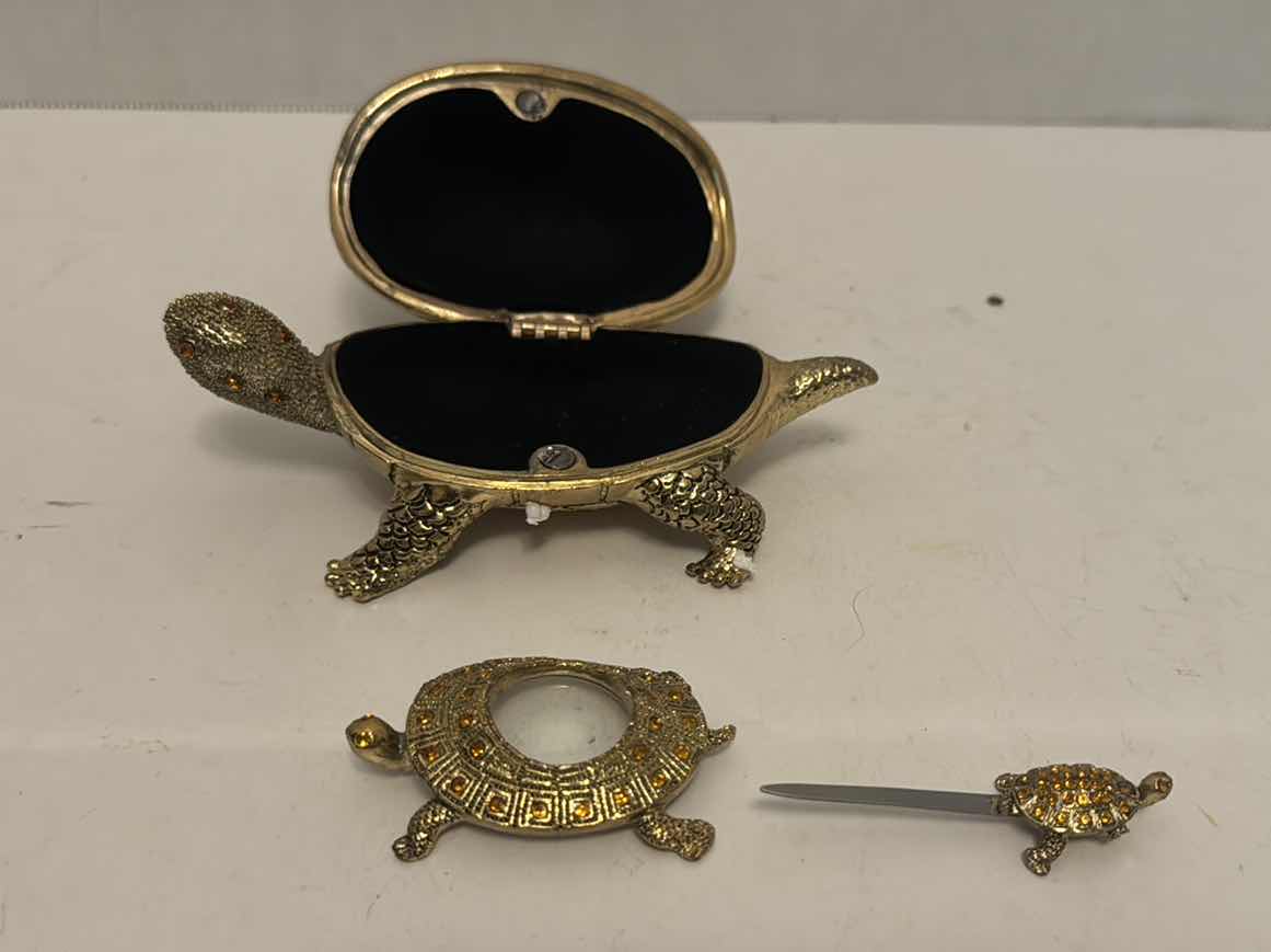 Photo 1 of BOMBAY JEWELED TURTLE DESK IN BOX