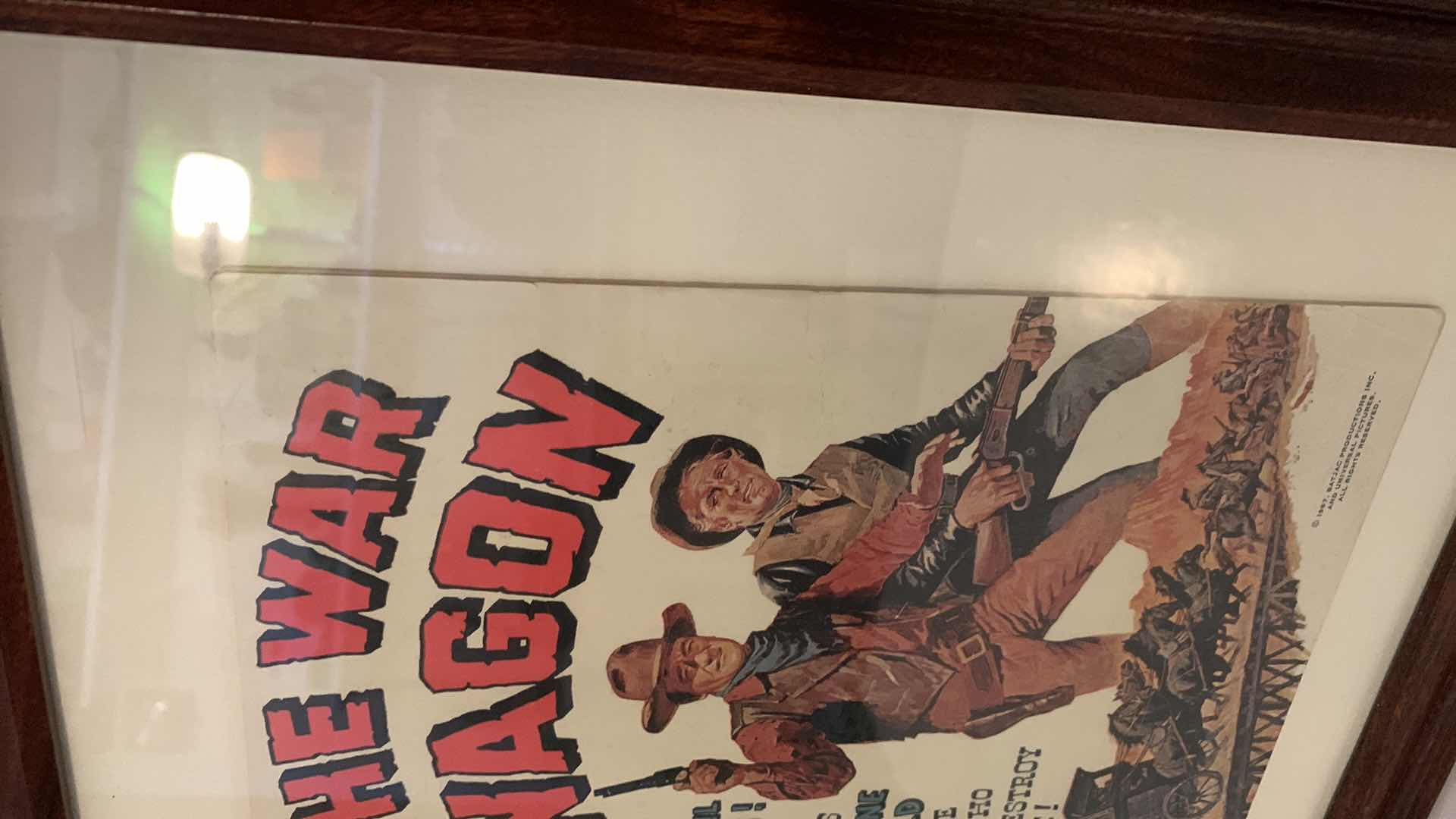 Photo 1 of FRAMED VINTAGE DELL THE WAR WAGON COMIC JOHN WAYNE KIRK DOUGLAS 1967