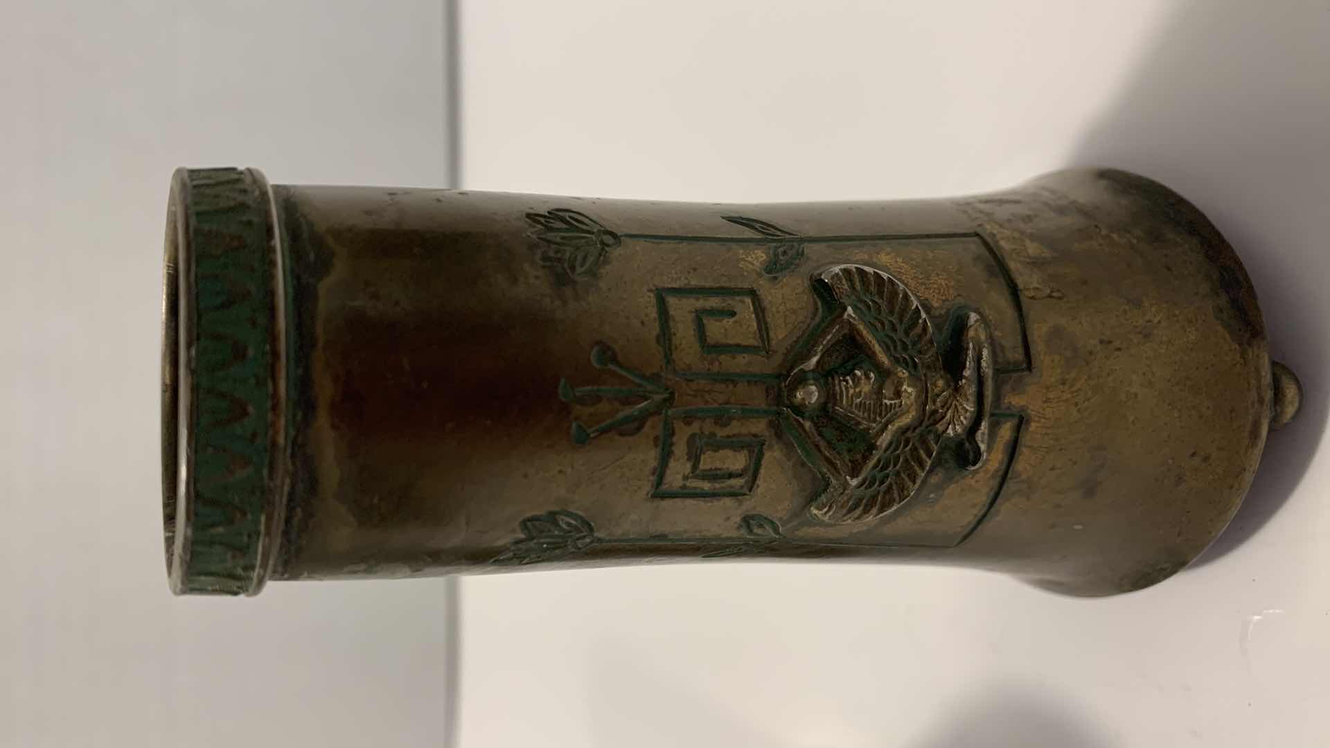 Photo 1 of ANTIQUE EGYPTIAN CANDLE HOLDERS SET OF 2  4.5”TALL