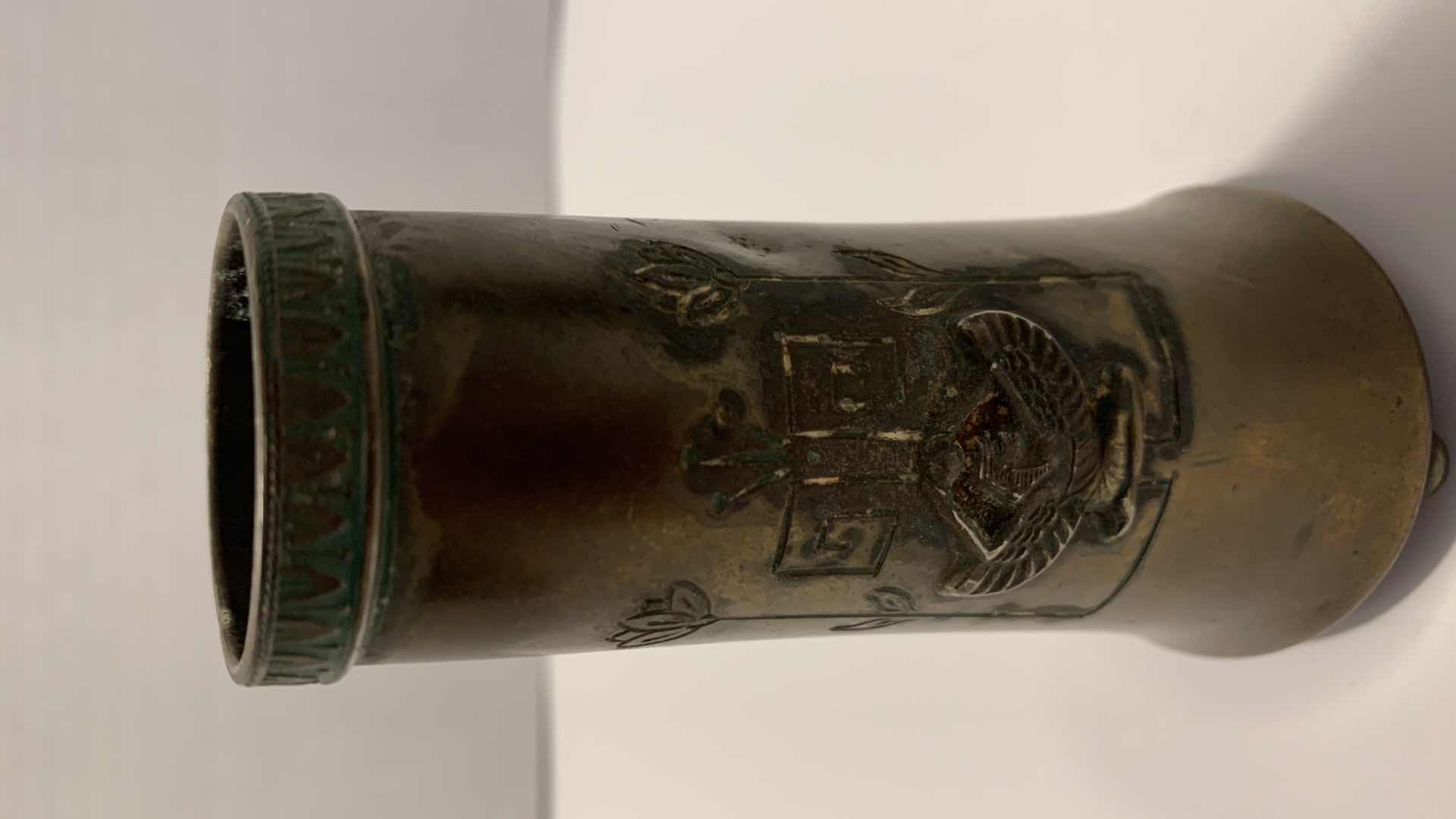 Photo 1 of ANTIQUE EGYPTIAN CANDLE HOLDERS SET OF 2  4.5”TALL